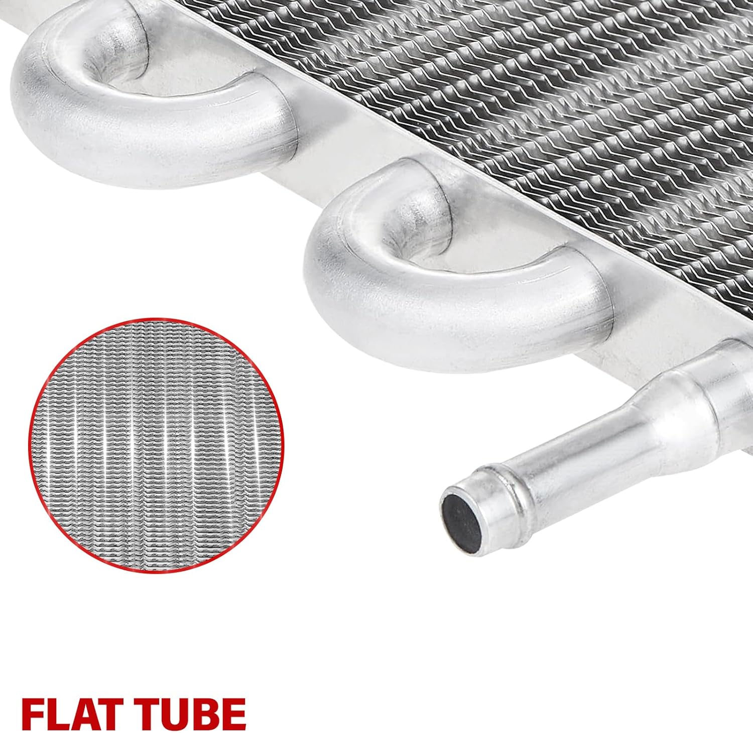 10 Pass Aluminium Transmission Oil Cooler, Remote 5/16" Engine Oil Cooler Radiator, with Hose Mounting Kit (Silver)