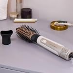 Remington Shine Brosse sèche-cheveux thérapeutique 2.4” Ovale chaud Air Brosse huile d'argan kératine Volumisateur ionique anti-frisottis céramique 1100W Styler pour cheveux de salon sans frisottis lisse