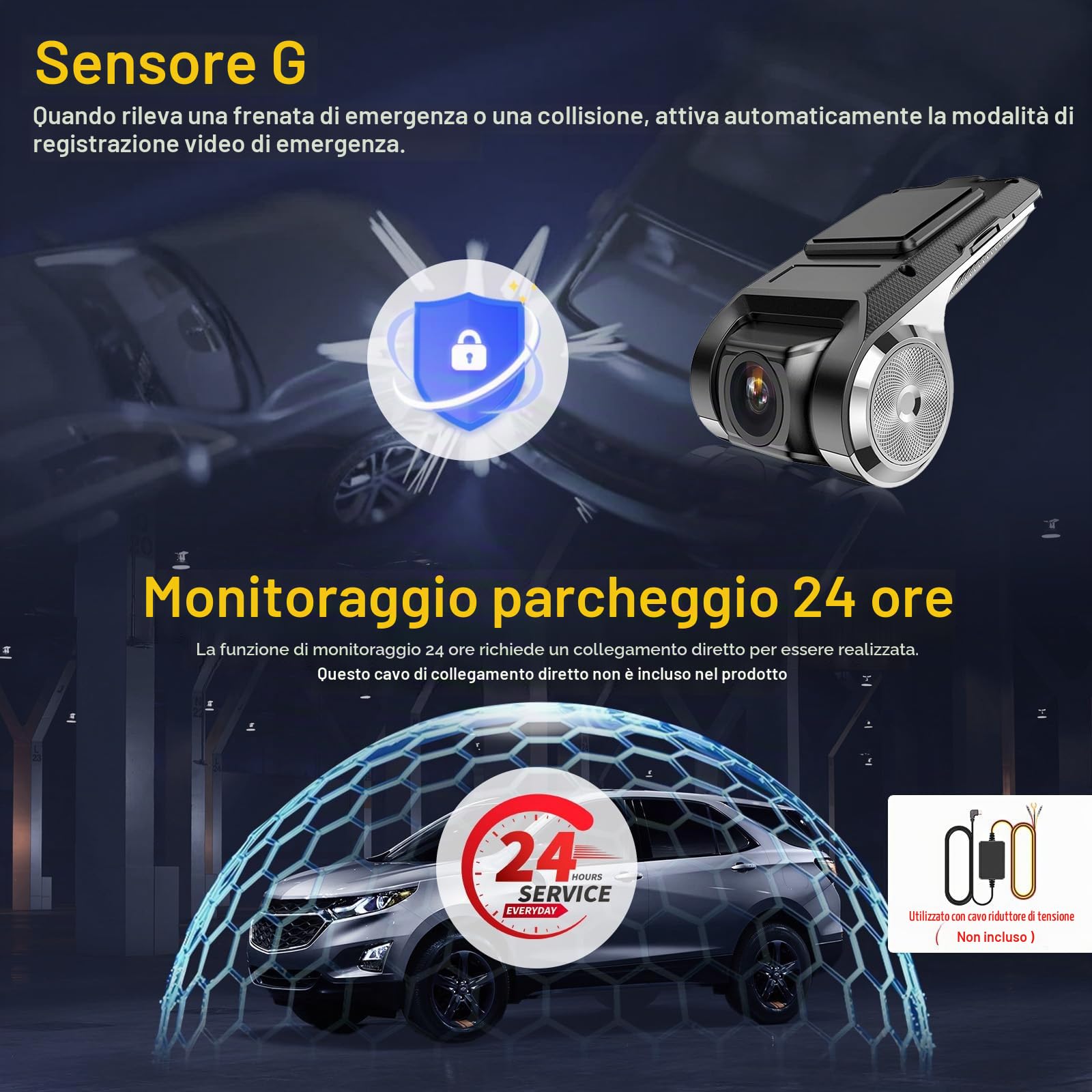 Hikity Dash Cam per Android Autoradio USB DVR 1080P Impermeabile Mini Telecamera per Auto Visione Notturna Dash Camera Registrazione Auto Videocamera 170° Grandangolo con Scheda SD 32G