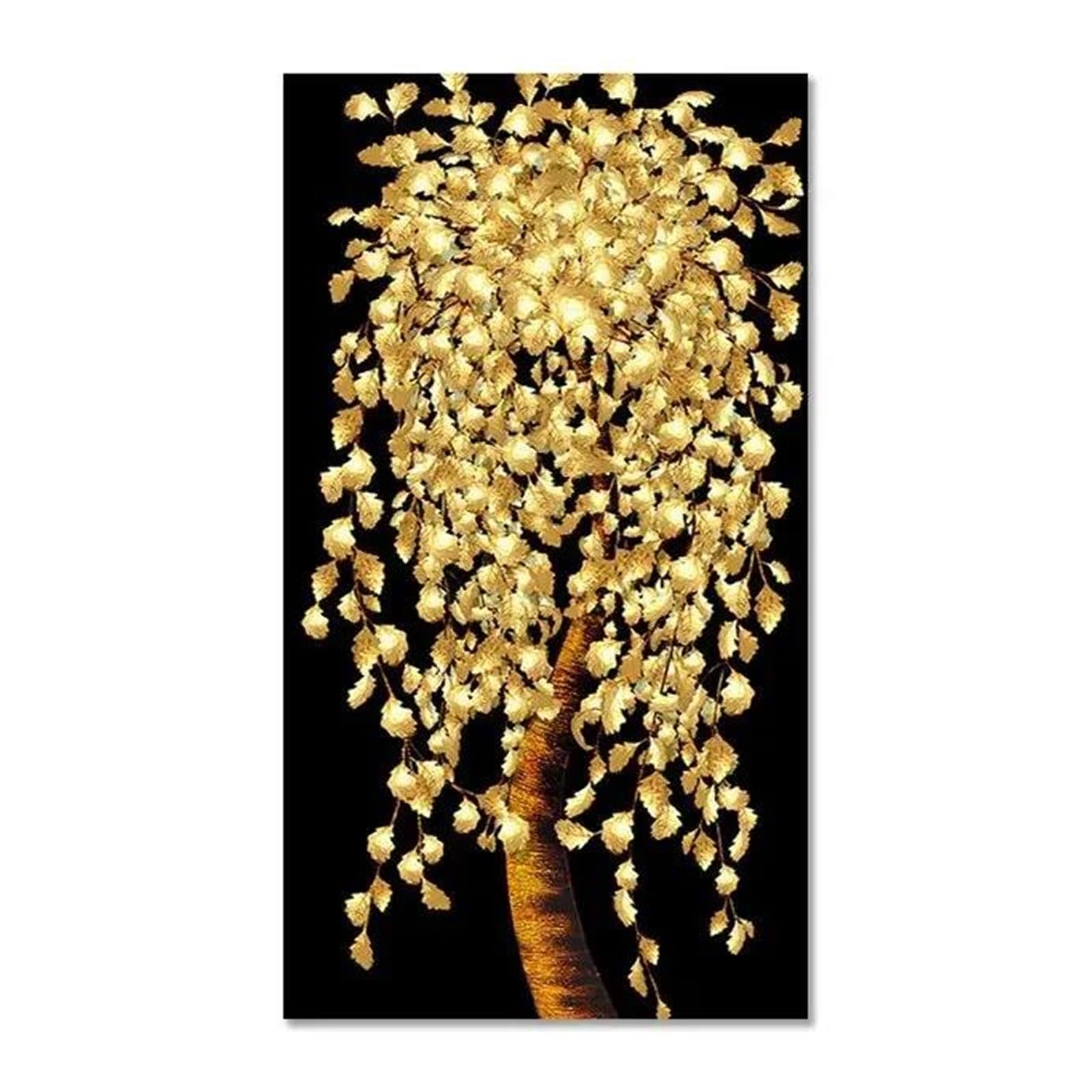 Tableau noir et or rose papillon pour salon chic | 30x60