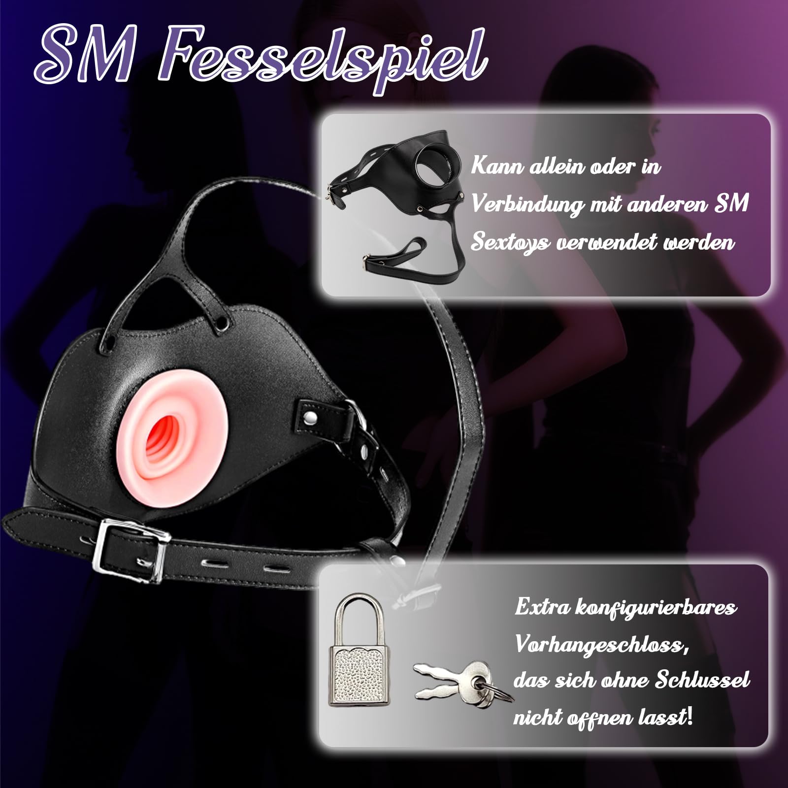 Bâillon Sexe Sm Femme Bâillon Bdsm Bâillon Bouche Grand Écarteur de bouche pour le sexe Femmes Hommes Bâillon vaginal pour bondage Torture Sexe Extrême Esclaves Outil Bdsms Jouet Extrême pour femmes