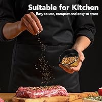 Vista 7 de KINGTOP Molinillo grande de especias de 3 pulgadas (grano de madera marrón)