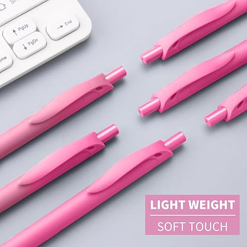 Miniatura 4 de deegtran Bolígrafos a granel, paquete de 50 bolígrafos que no se corren, bolígrafos retráctiles al por mayor, punta media, bolígrafo de tinta suave,