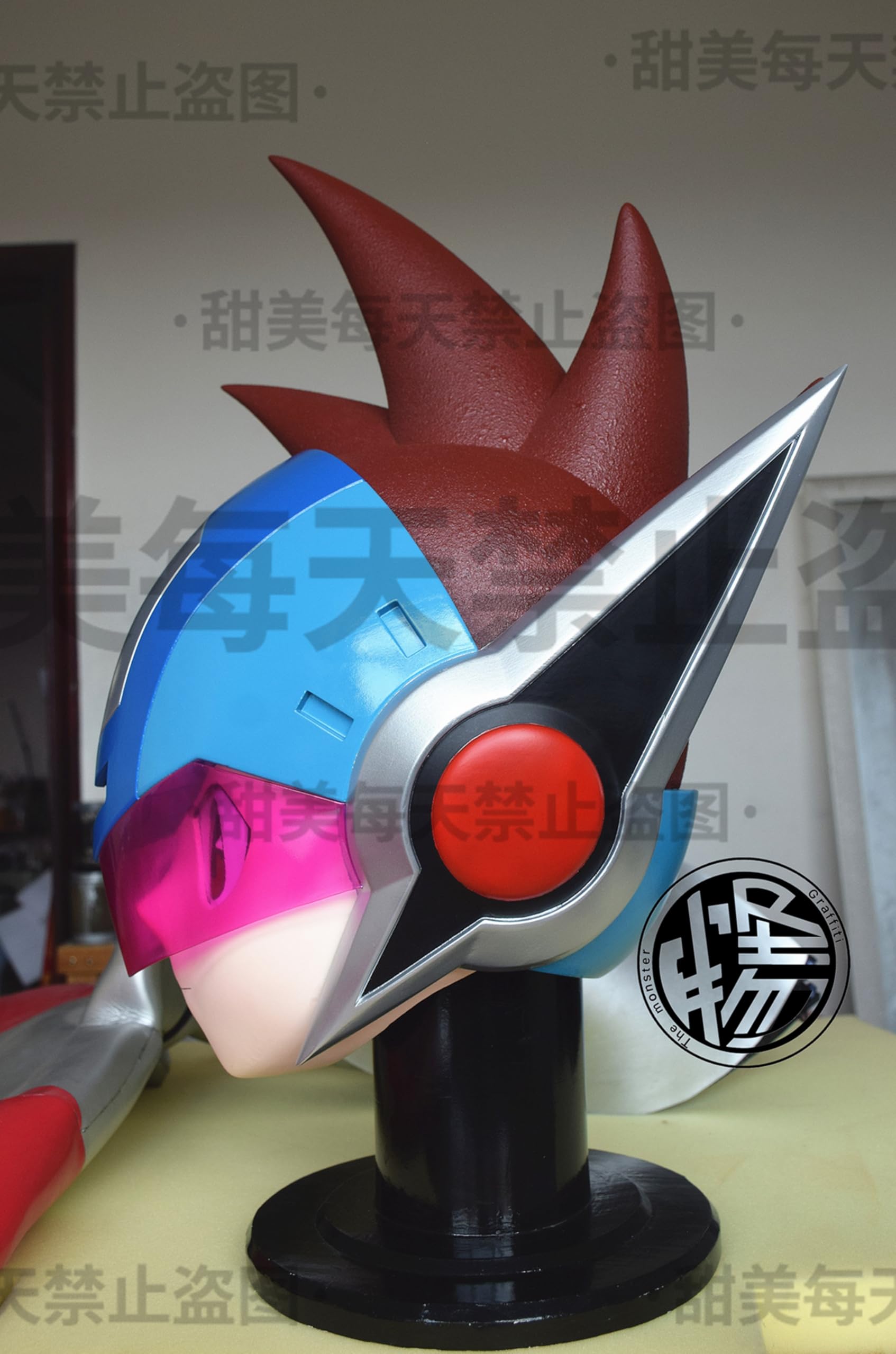 【美品】【未使用】マスク　アトラク　コスプレ　流星のロックマン1/1プロップ 美品】【未使用】マスク アトラク コスプレ 流星のロックマン1/1