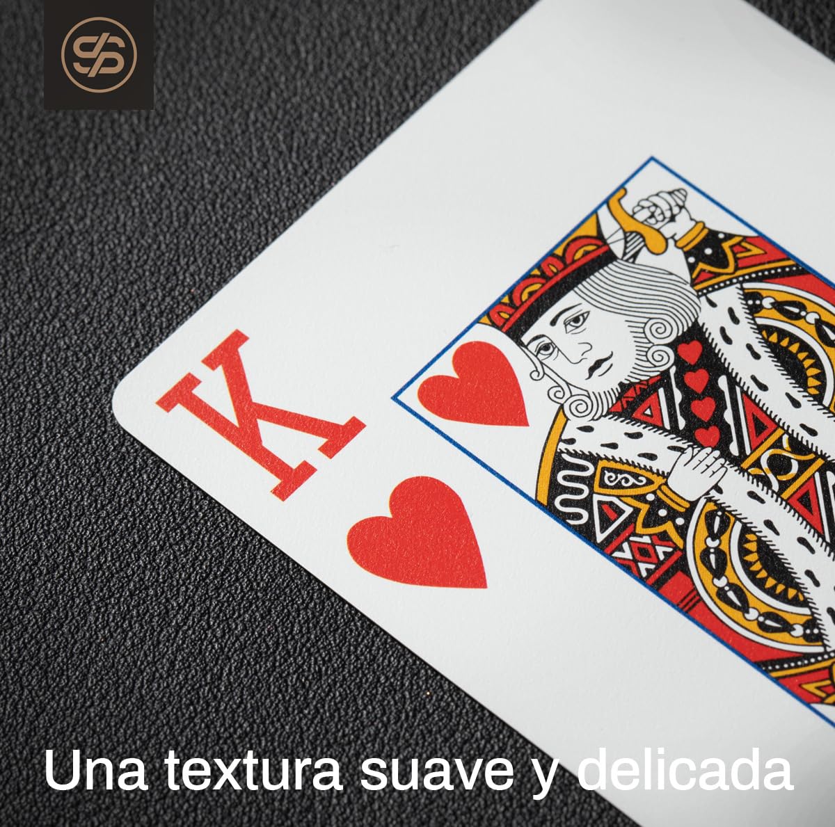 SLOWPLAY Cartas 100% plástico, 2 Barajas (Morado/Dorado), índice Jumbo | Calidad casino; tacto mate suave; 100% PVC; impermeables y lavables; repartir y barajar fácil; resistentes; diseño detallado