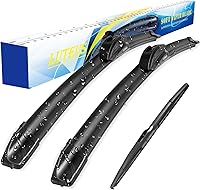 Vista 11 de Limpiaparabrisas de repuesto para 2018-2021 Jeep Wrangler, limpiaparabrisas para todas las estaciones, 16"+16"+12" (juego de 3), con gancho U/J