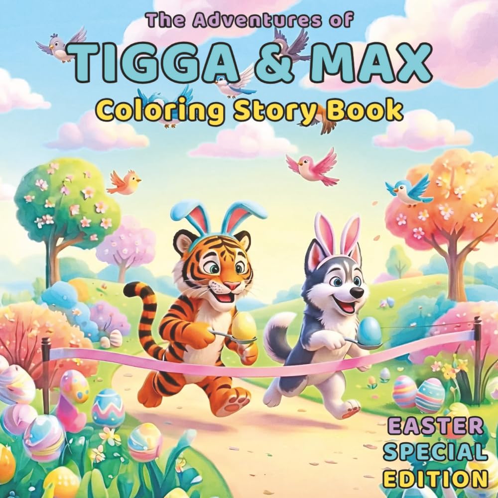 The Adventures of Tigga & Max: Easter Coloring Story Book – Special Edition Easter Coloring & Story Book for Kids Ages 5–9. 30 Springtime Adventures ... Egg Hunts, Fun Facts & Creative Coloring