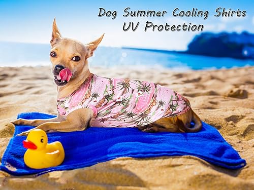 Miniatura 3 de Y-blue Camisas hawaianas para perros, camisetas transpirables de malla de secado rápido para el verano, para niños y niñas, bulldog francés, rosa y