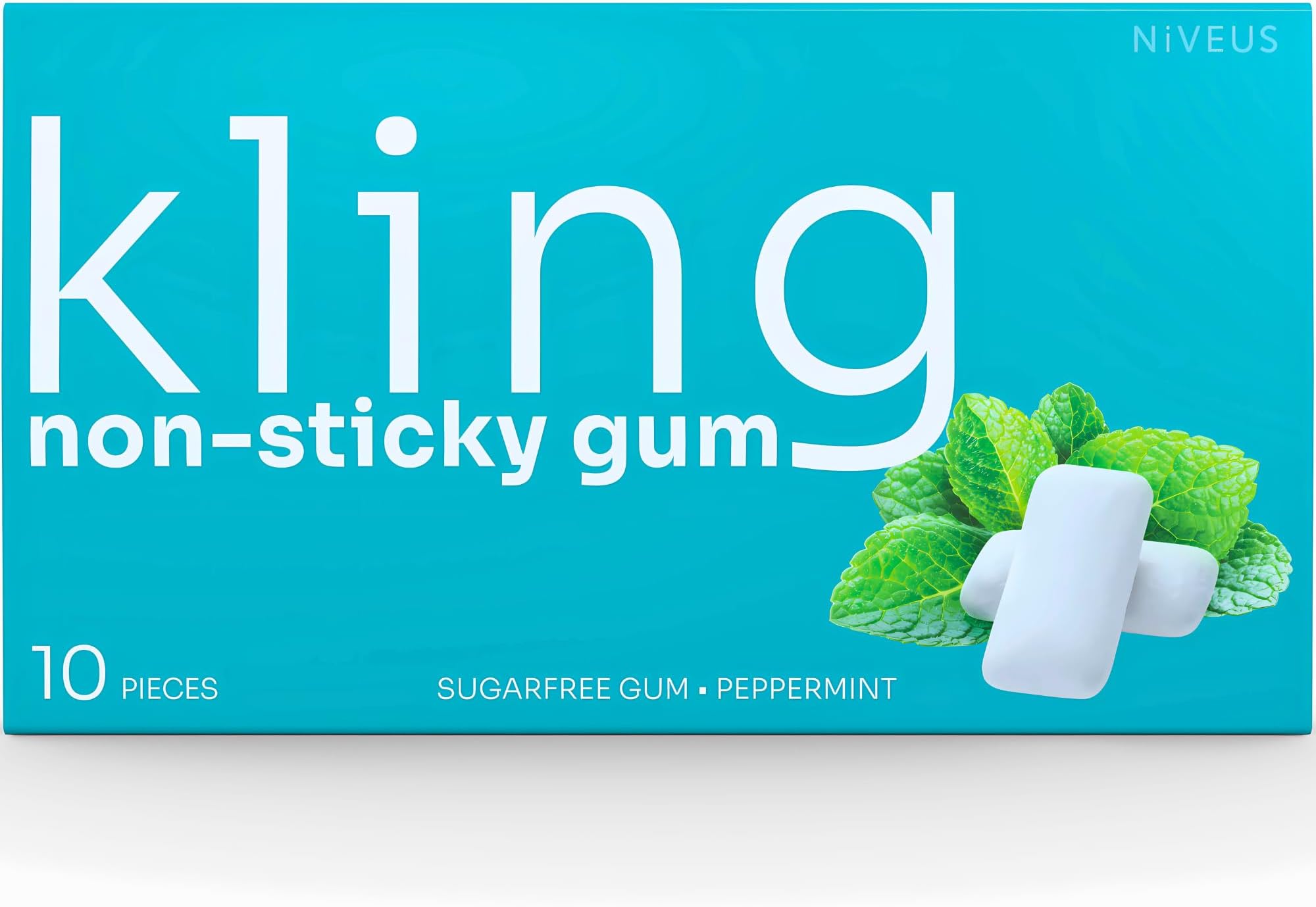 Kling Orthodontic Chewing Gum – Sugar Free Xylitol Gum for Invisalign, Dentures & Braces – Calorie Free Gum for Dry Mouth, Freshens Breath, and Non Stick Dental Gum for Healthy Teeth & Cavities