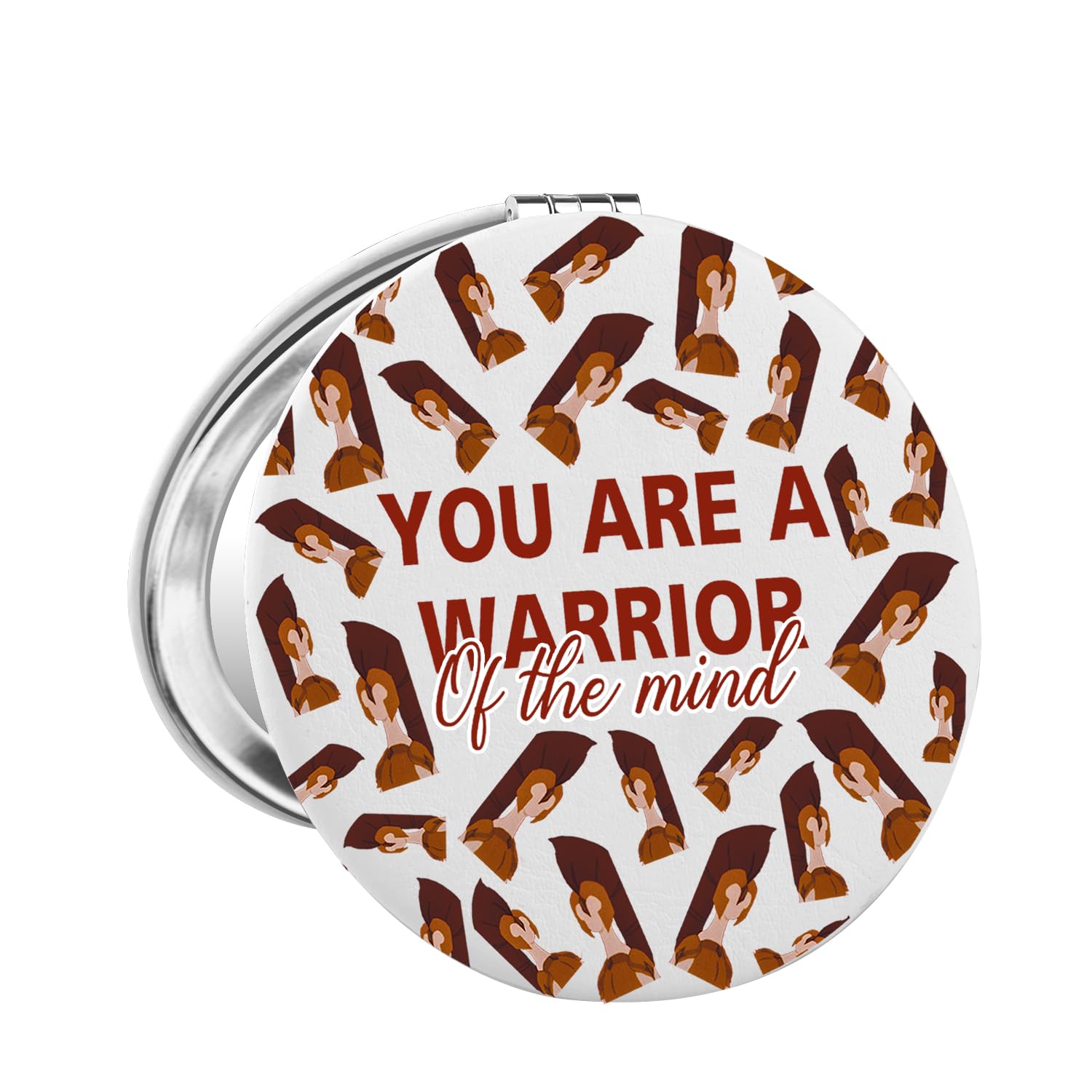 Miroir de maquillage citation musique accessoire de poche pour fan de saga