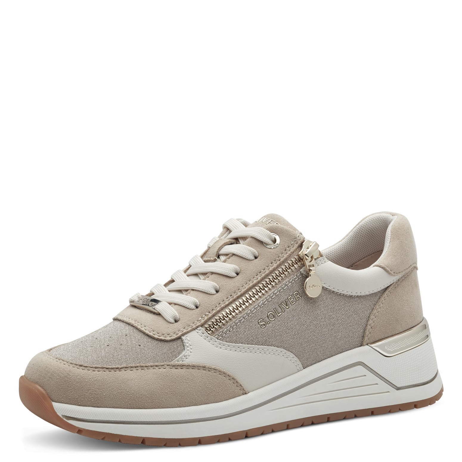 s.Oliver Women's Low 5-23640-44 Trainers, Beige Comb, 41 EU, Beige Comb, 8 UK