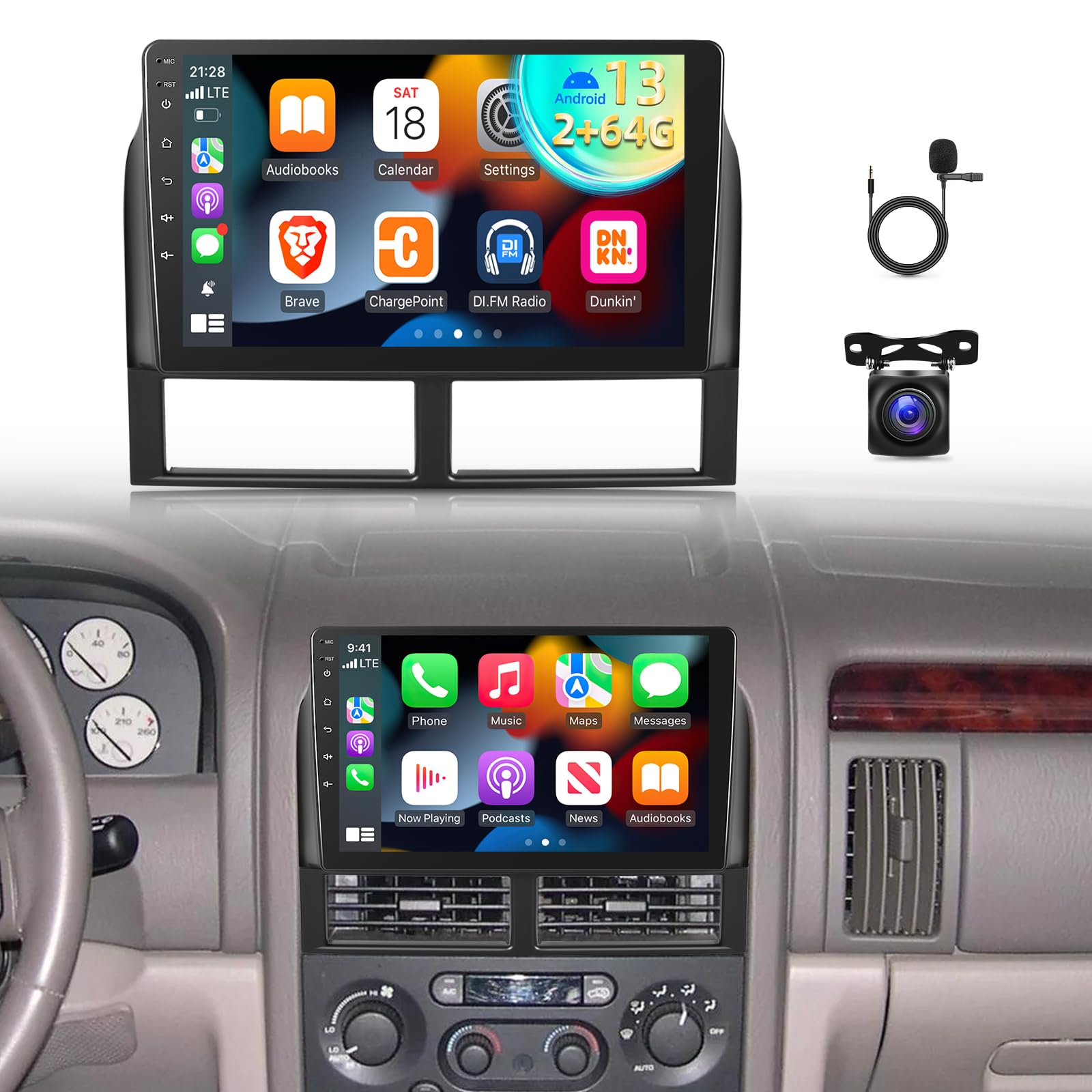 Radio Android 9" Para Peugeot 406 1999-2004 - 2G+64G, CarPlay Inalámbrico, GPS, Cámara Trasera