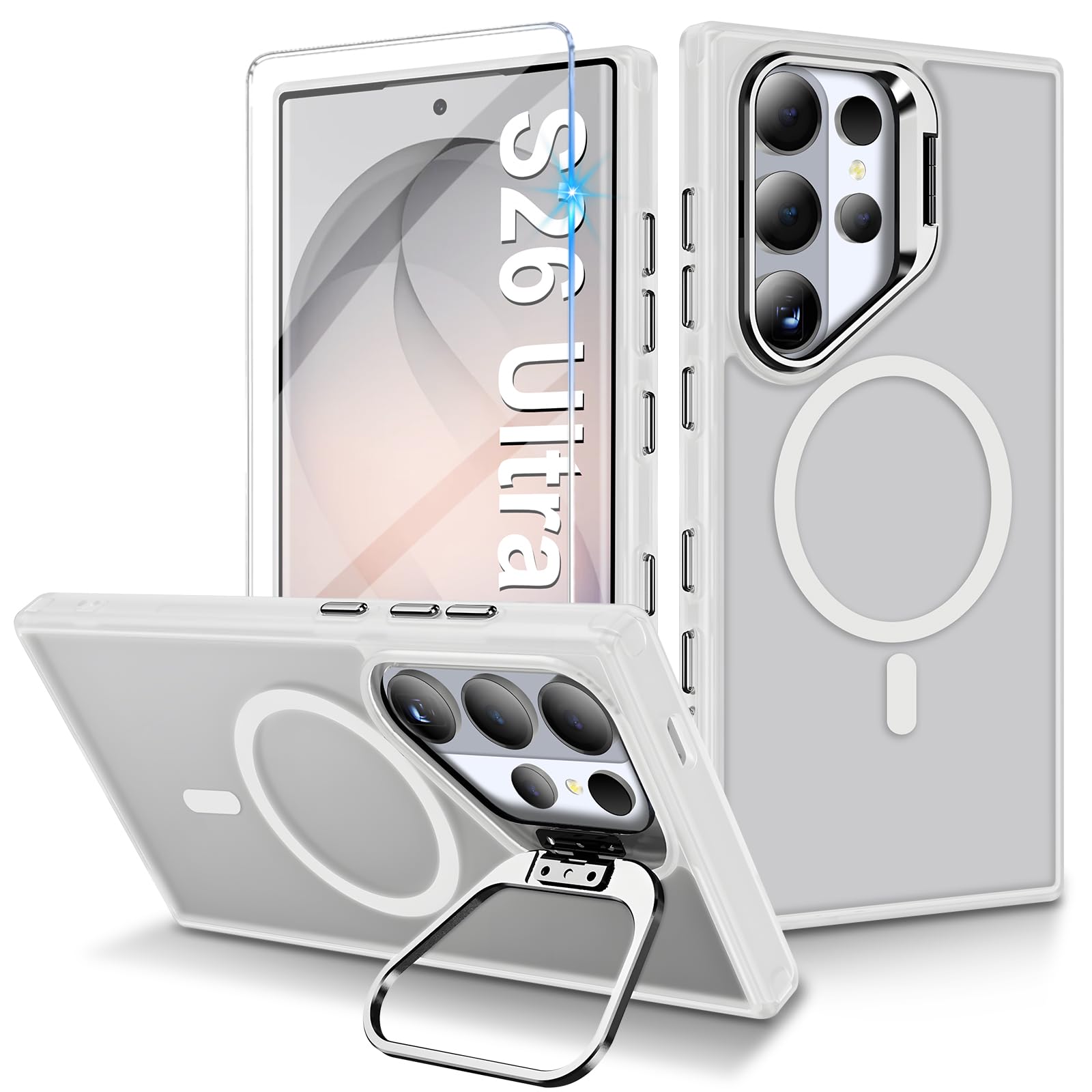 Galaxy S26 Ultra - Coque avec anneau de support d'objectif antichoc - 8