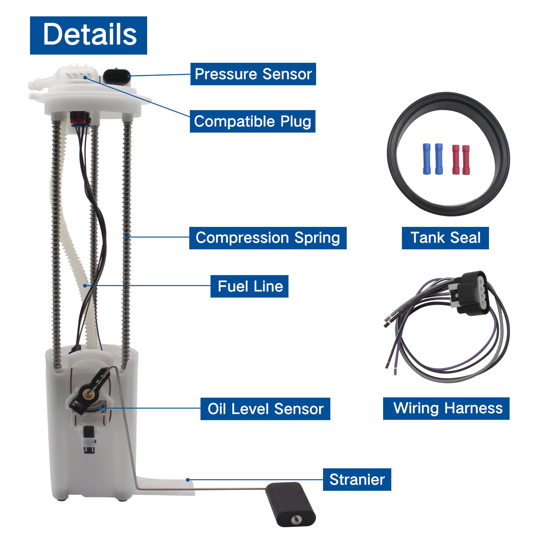 AdvanEX Fuel Pump Assembly Replaces E3500M Compatible with Chevy