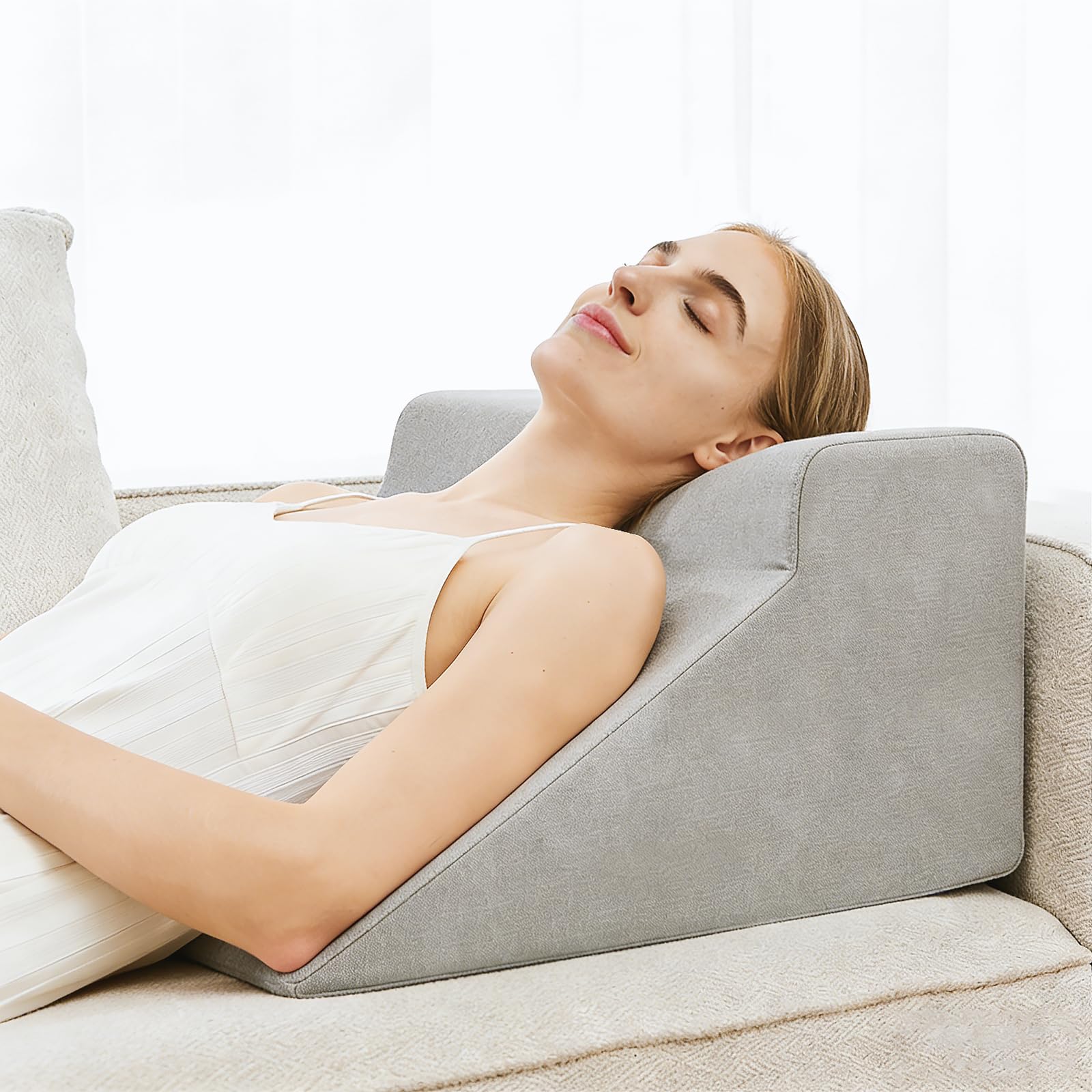 Coussin de lecture en mousse à mémoire de forme réglable pour lit et canapé