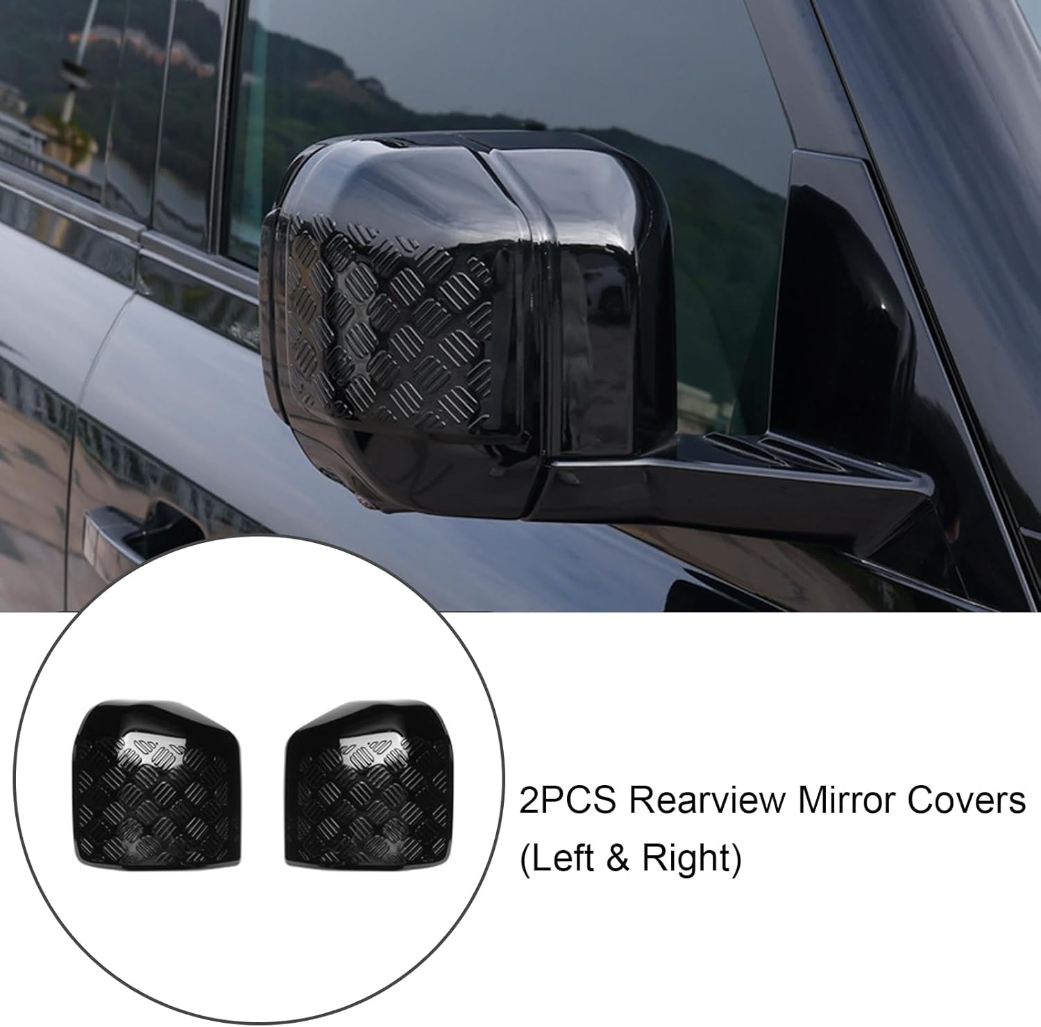 Exterior Decoration Trim Kit Fit for Landrover Defender 110 2020-2023 Body Protection kit Protection Plate Patch Plastic Parts for Vehicles (1set（9 pecs）) (Bright Black)