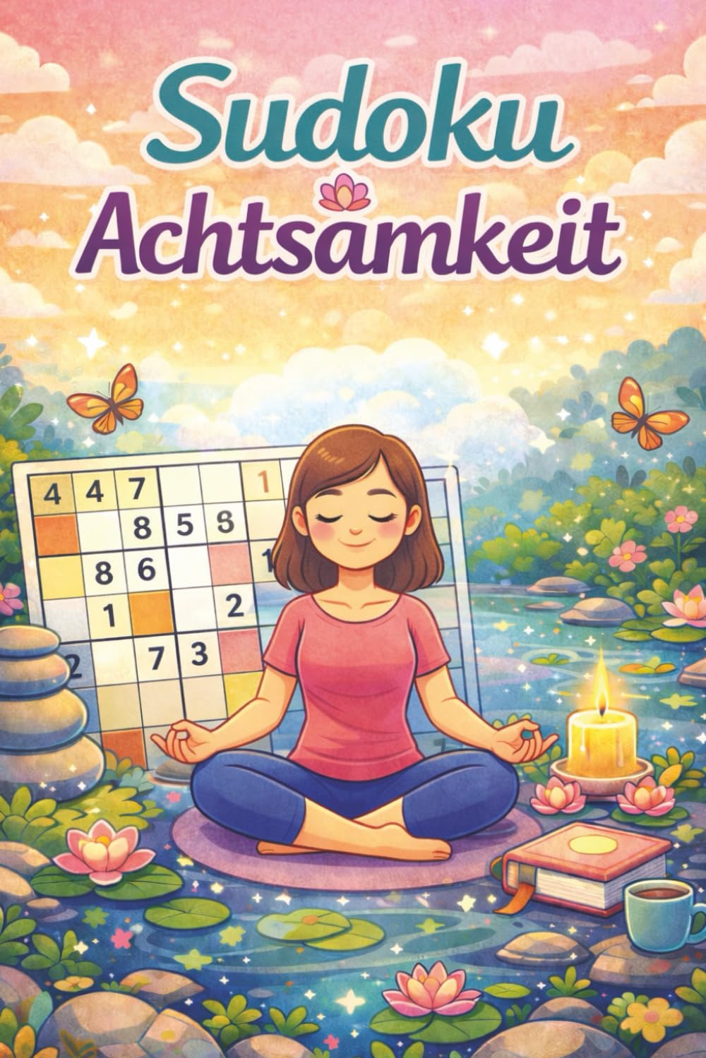 Sudoku Achtsamkeit Rätselbuch: Sudoku Rätsel zum entspannen | ca. A5, 110 Seiten, 50+ Achtsamkeitszitate | 50+ Rätsel | Lösungen inklusive