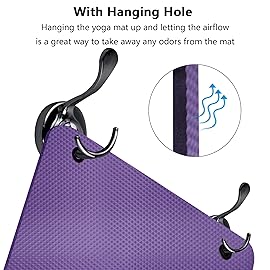 LFS Yoga Mat 72.8 x 31.5 x 2/5 inch Thick With Strap and Bag, Extra Wide Workout Mat for Women and Men, Non Slip Exercise Mat for Home Outdoor Yoga, Pilates, Stretching, Floor & Fitness Workouts