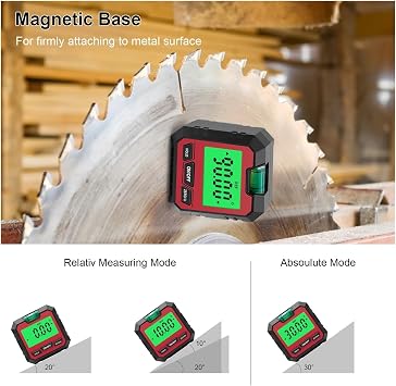 Digital Angle Finder, Level Box Precision Digital Angle Protractor Universal Mini Inclinometer Tester Measuring Tools,Angle Finder(Spirit-Bubble-2)