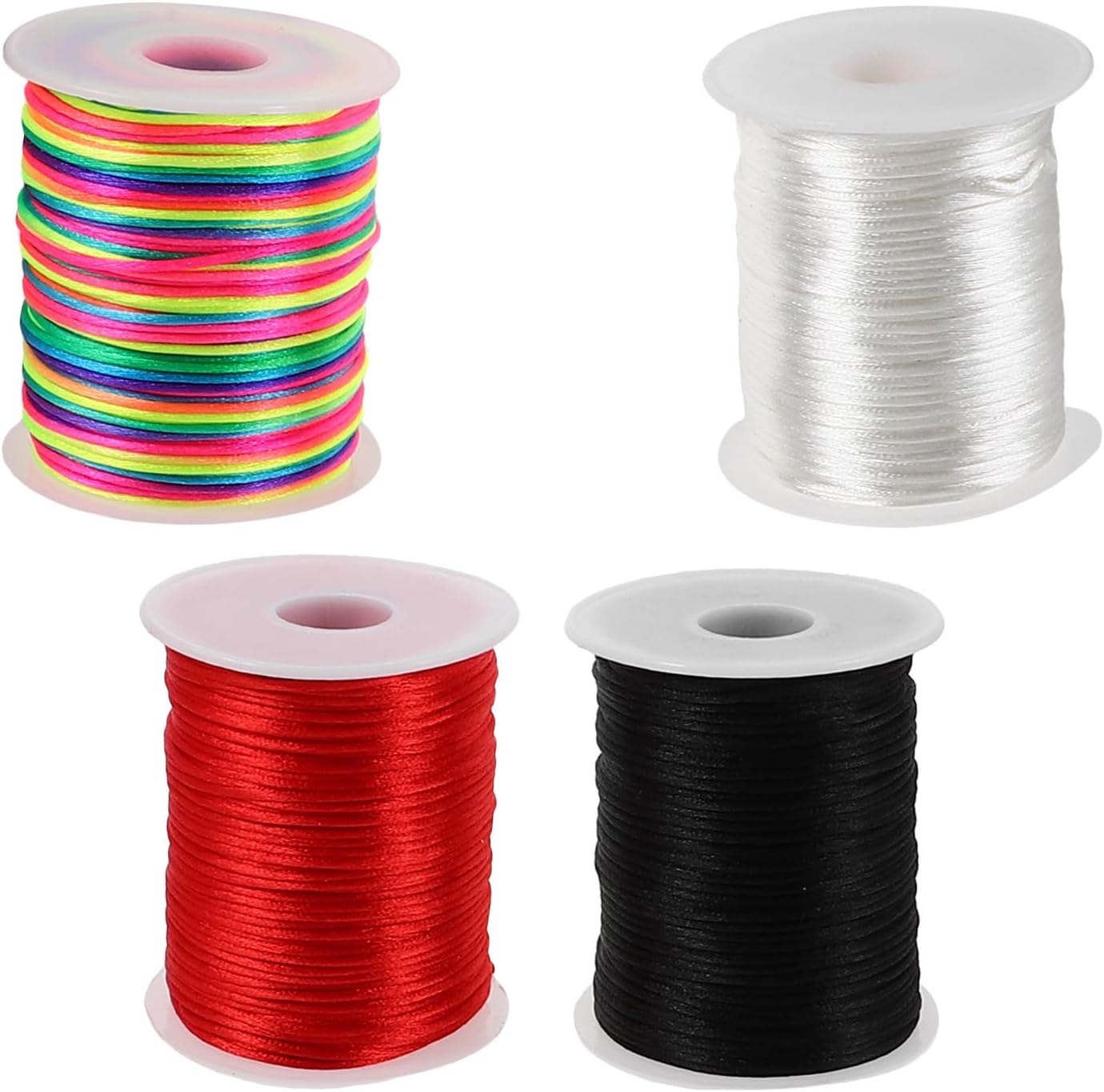 4 Rolls Waxed Polyester Braided Cord for Jewelry Making Beading