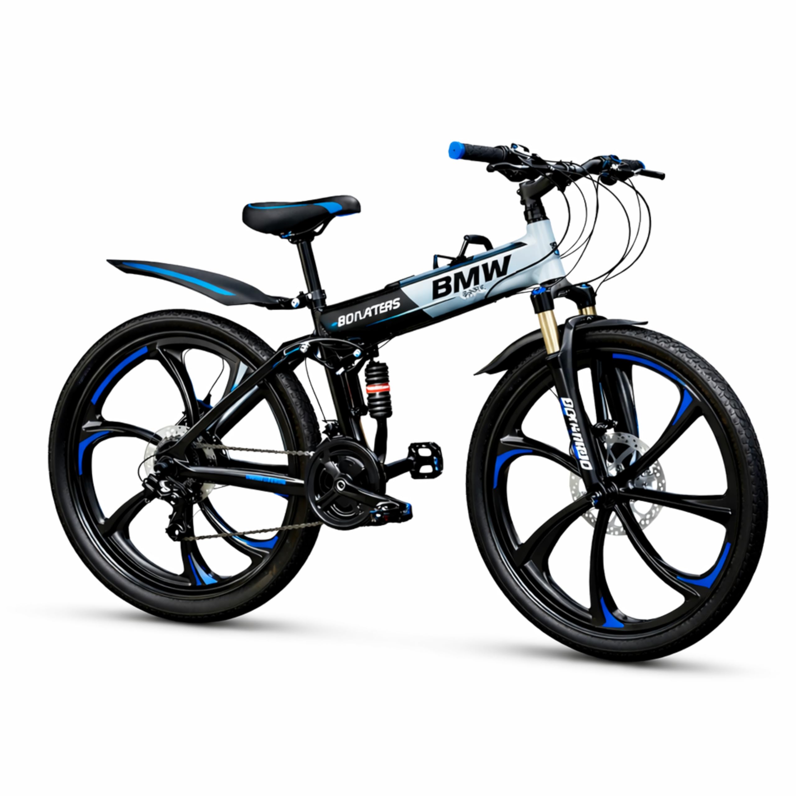Dunedin Bikes, X6 Cycle Foldable Sports Bicycle Mountain Bike/Cycle 26 Inch Carbon Steel Frame Folding Bicycle with 21 Speed Gear and Double Disc Brake.Black S6(Unisex)-picture-35