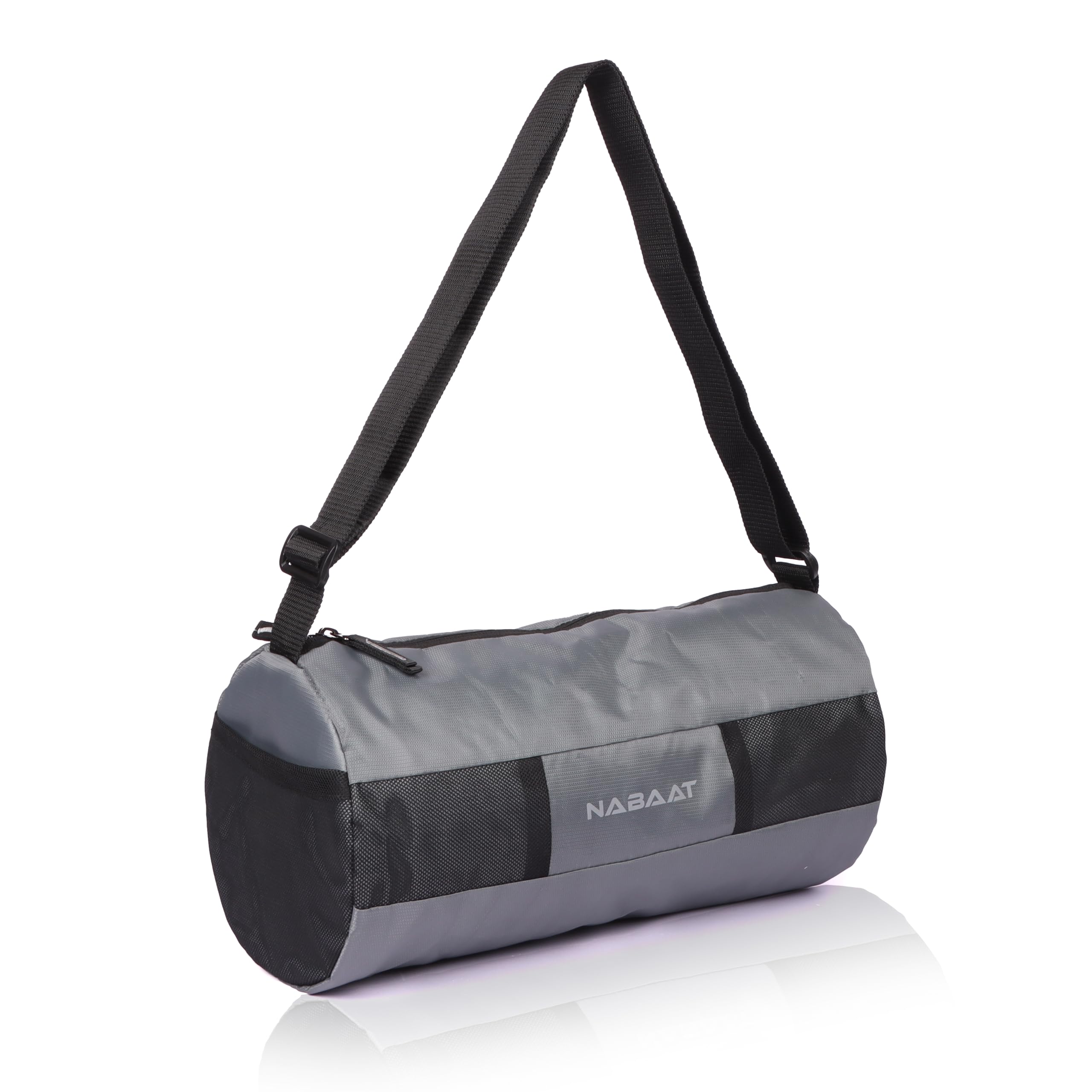 CompactFit Gym Bag for Men and Women, Mini Sports Kit, Small Duffle Travel With Side Mesh Pocket (Grey, GMB-SM-GR-5)-image-41