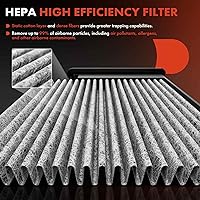 Vista 4 de Filtro de aire de cabina A-Premium con carbón activado compatible con modelo Subaru - Crosstrek 2016-2017, Forester 2009-2018, Impreza 2008-2016