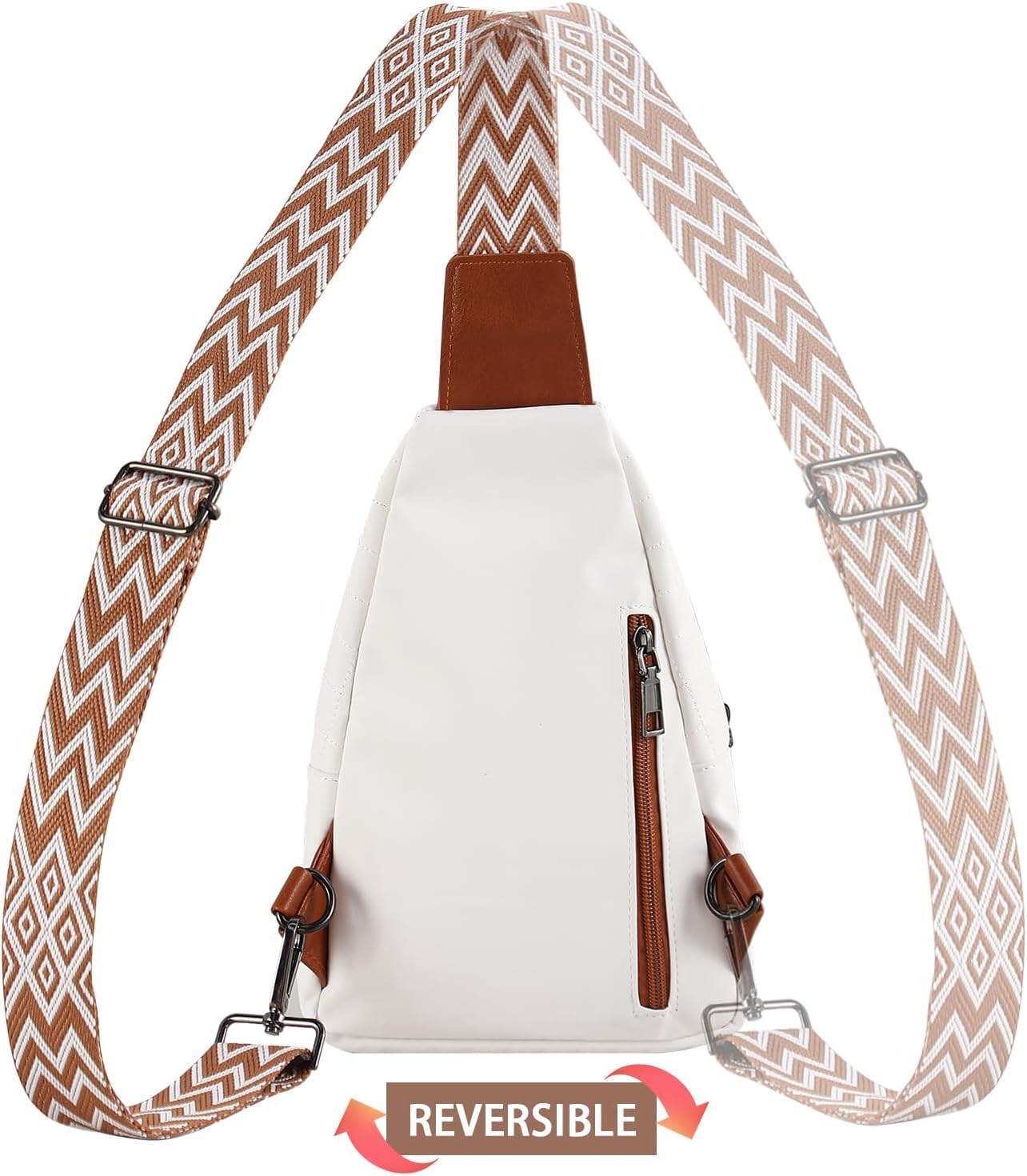 Crossbody Bag for Women Leather Small Sling Bag Fanny Pack Chest Bag for Travel Chest Pack Gifts