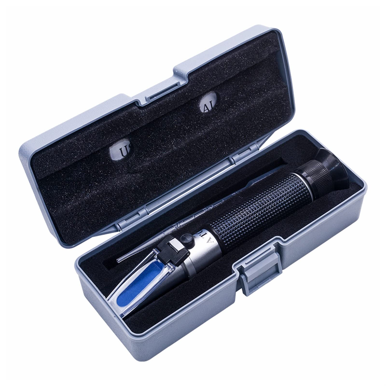 Refractometer, Refraktometr zasolenia ręcznego zasolenia ATC 0-100% 1.000-1.070 Salinometr stężenia soli morskiej na akwarium,for Home(Copper core)