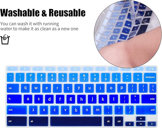 Protector de Teclado de Silicona para HP Chromebook 11A G8 11.6" miniatura 6