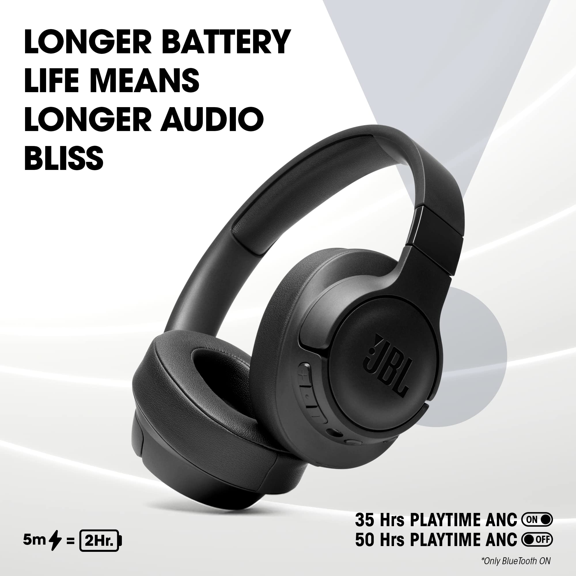JBL Tune 760NC, Over Ear Active Noise Cancellation Headphones with Mic