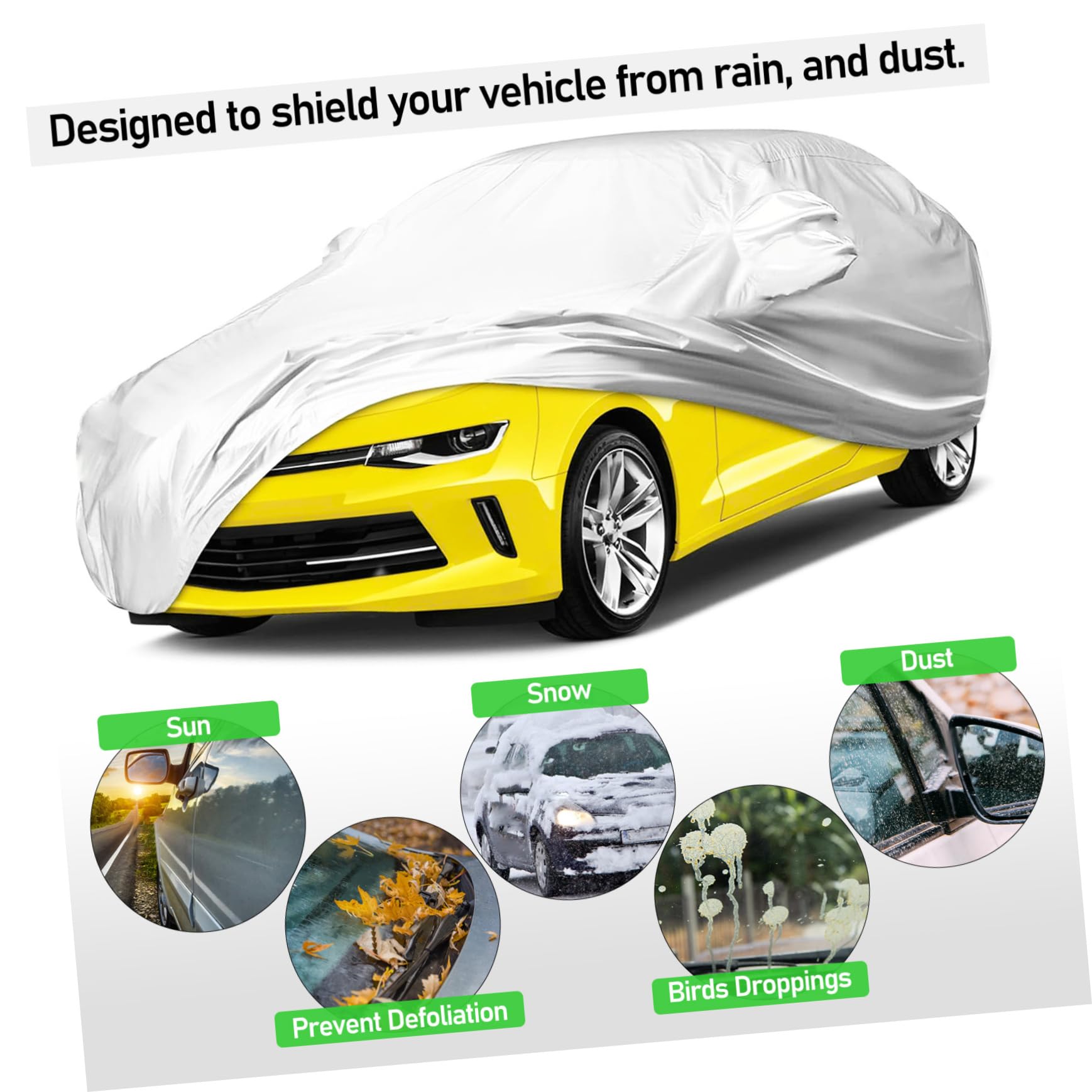 Cabilock Car Cover All Weather Protection for Outdoor Use Snow Rain and for Vehicles Easy Installation and Maintenance — view 6