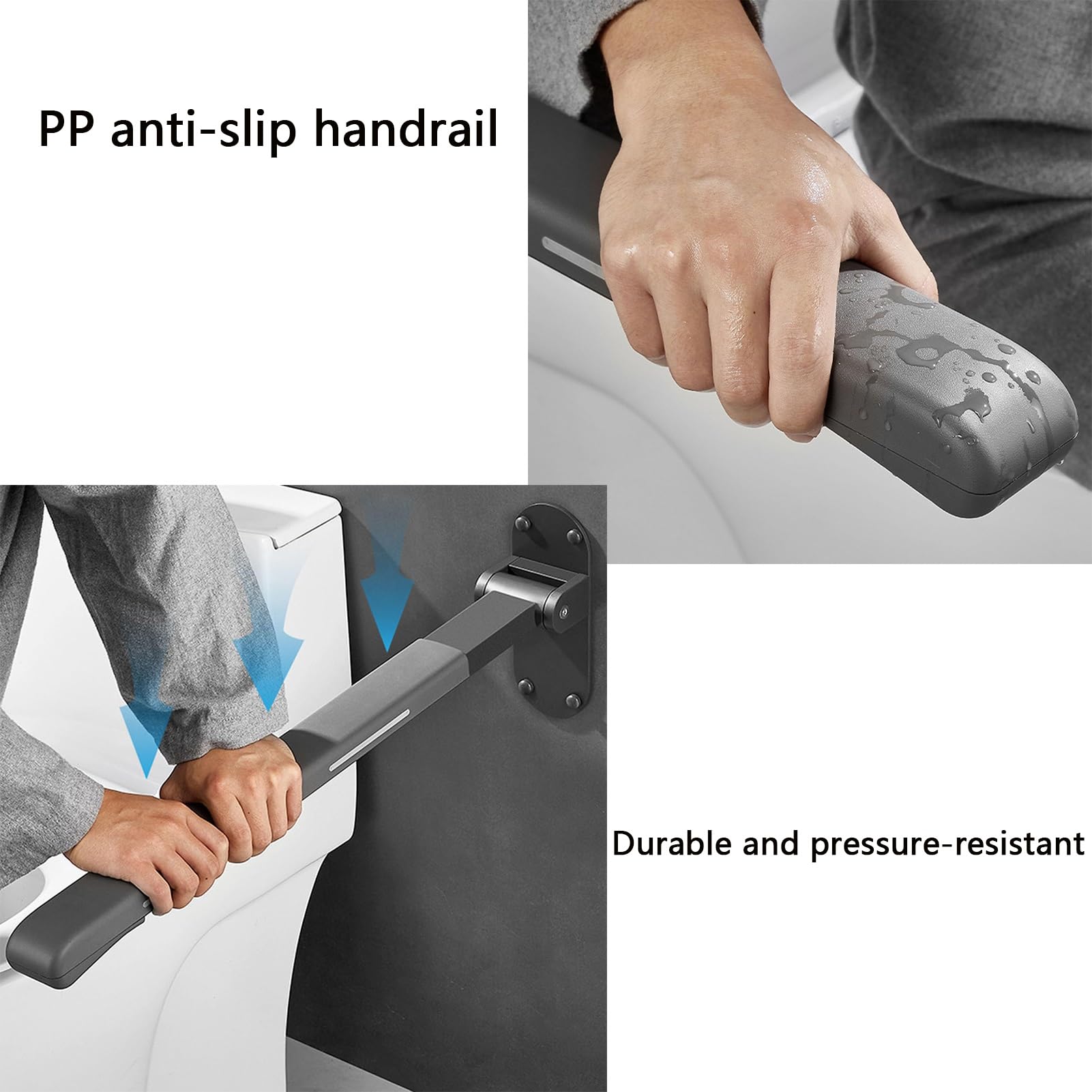 Maniglione di sicurezza, corrimano da bagno a parete per una maggiore stabilità e sicurezza, lunghezza 70 cm