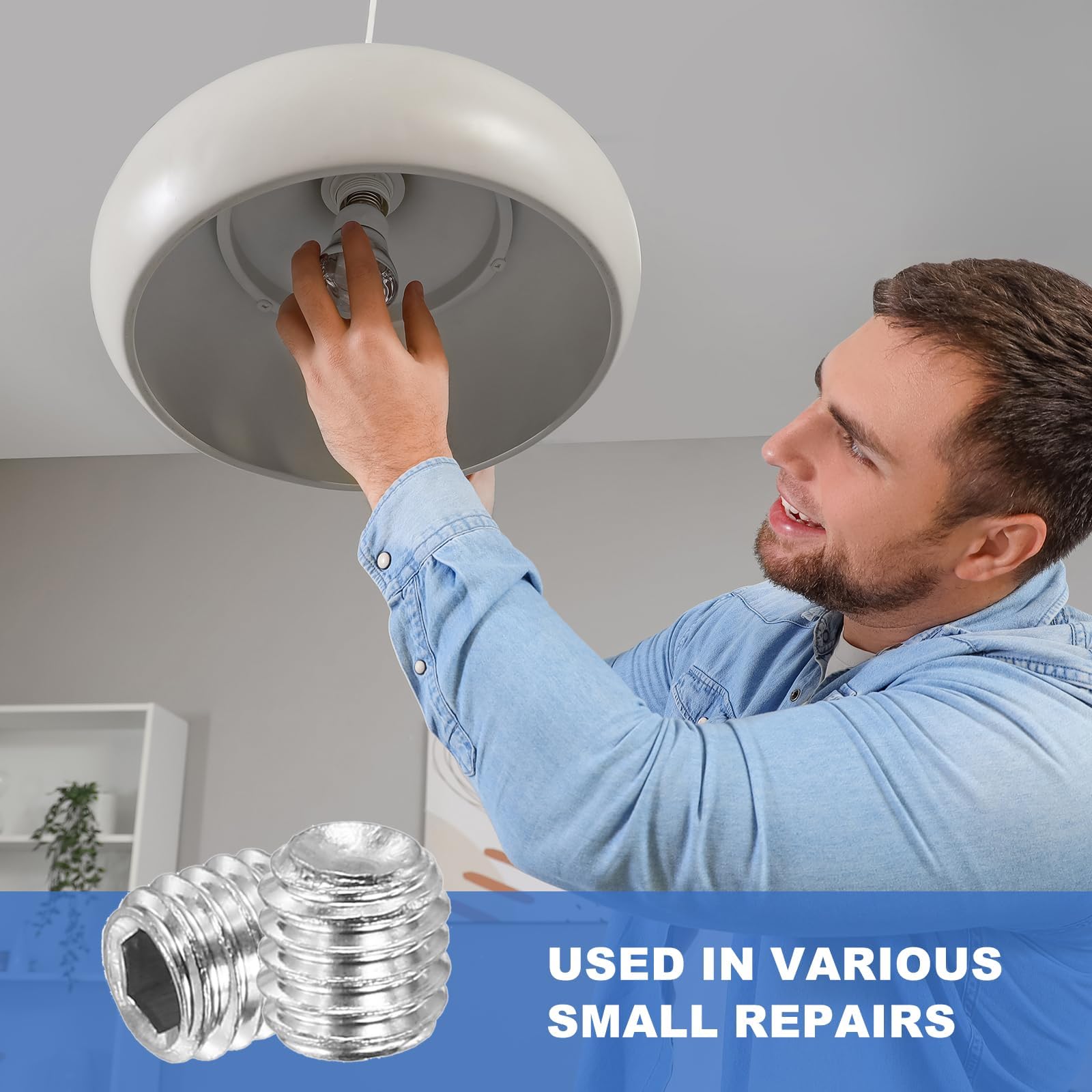 PATIKIL 100 Pezzi Viti Senza Testa Esagonale, M3x3mm Bullone Viti di Arresto Acciaio Inossidabile 304 Viti Esagono Incassato per Riparazione di Maniglie Porte Apparecchi di Illuminazione