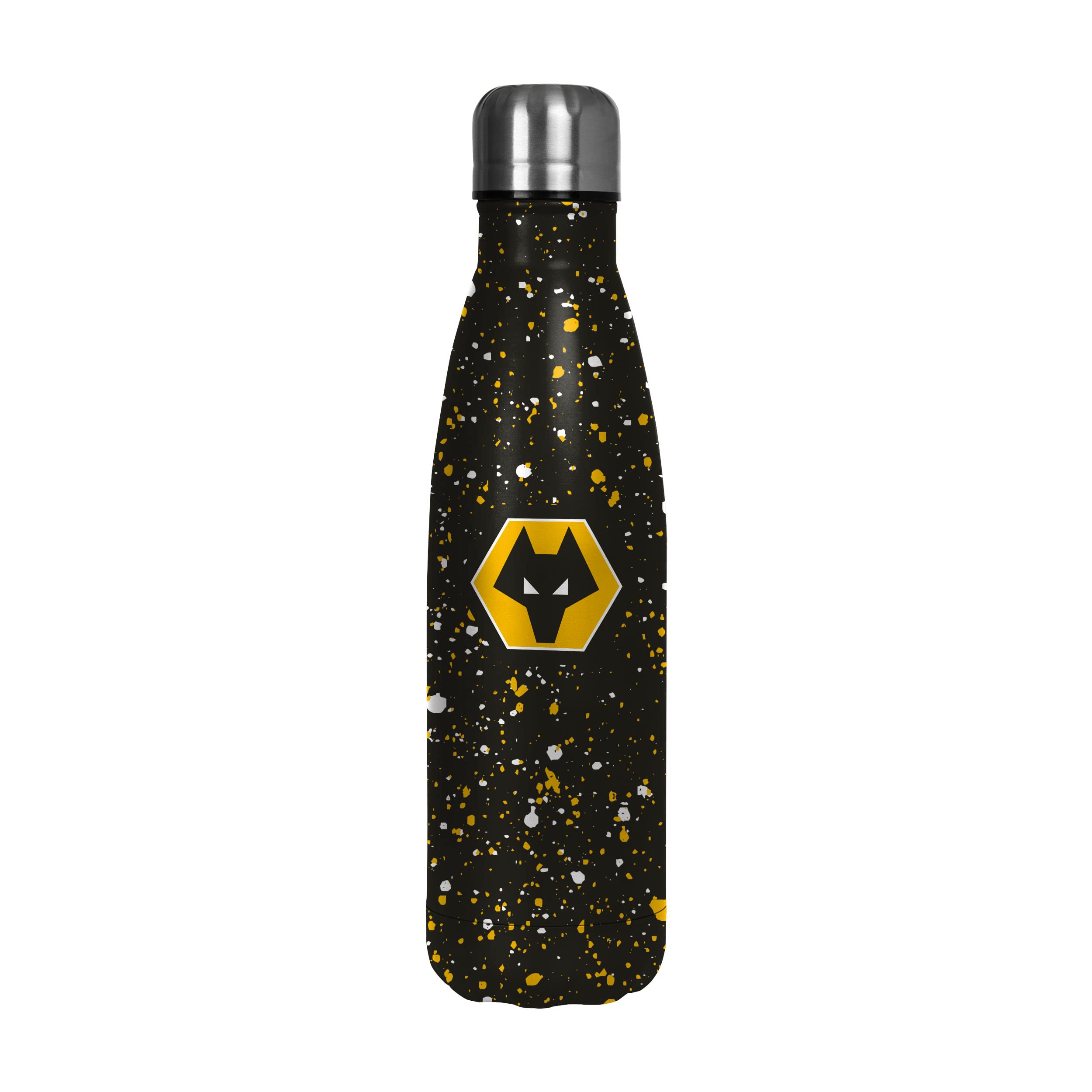 Wolverhampton Wanderers FC Paint Splatter Water Bottle, Water Bottles, Gift