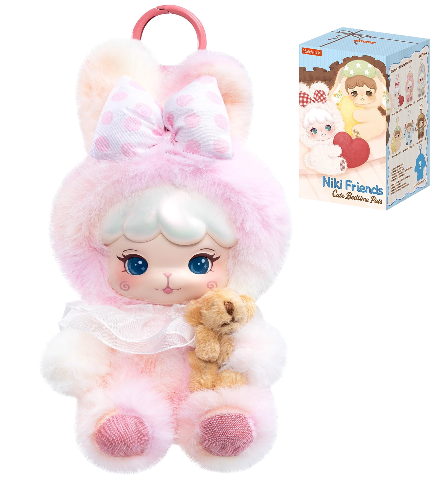 Rolife Cookie Bunny Niki Friends Cute Bedtime Pals Blind Box Plush Pendant