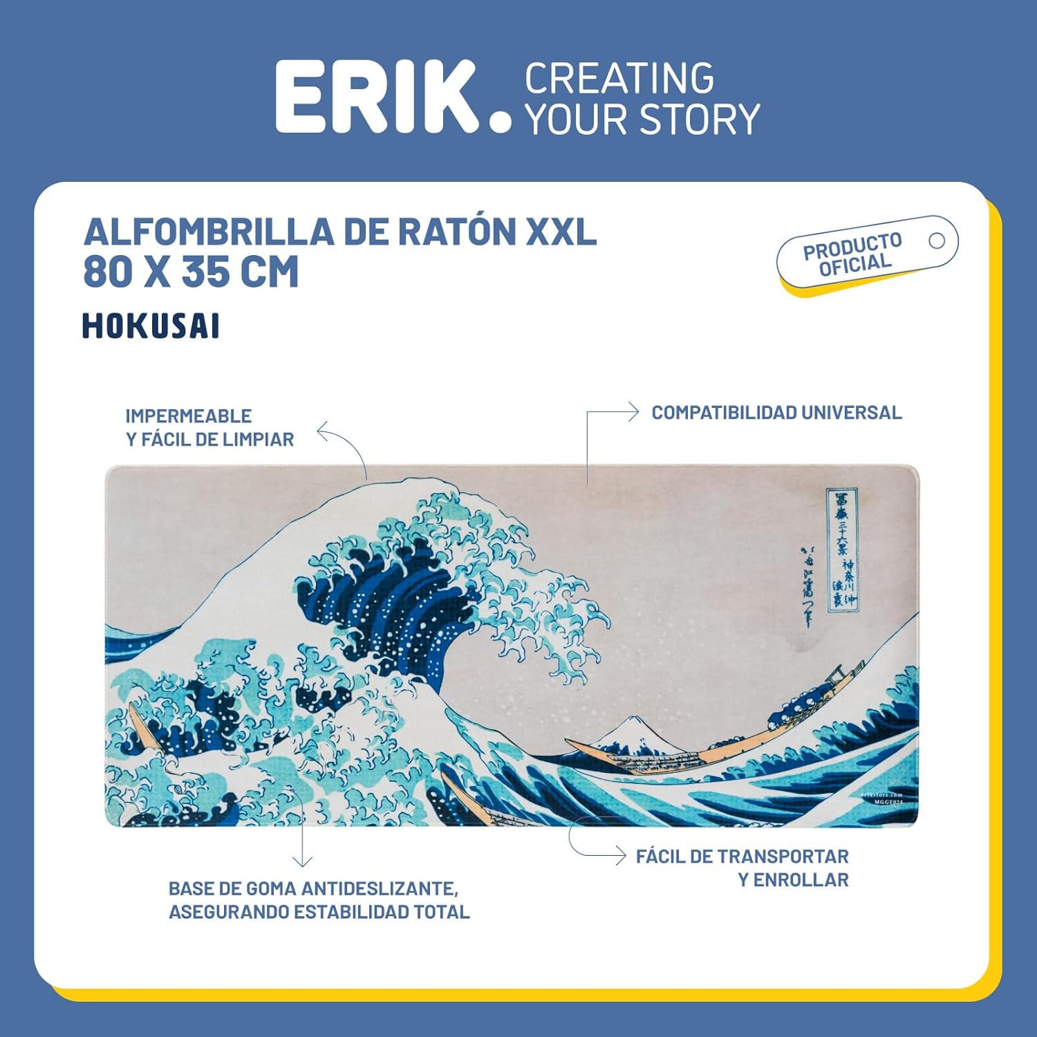 Alfombrilla ratón Japanese Art – Alfombrilla gaming – Mousepad XL / Alfombrilla XL – Alfombrilla escritorio – Tapete escritorio – Alfombrilla ratón ideal accesorio gamer 3
