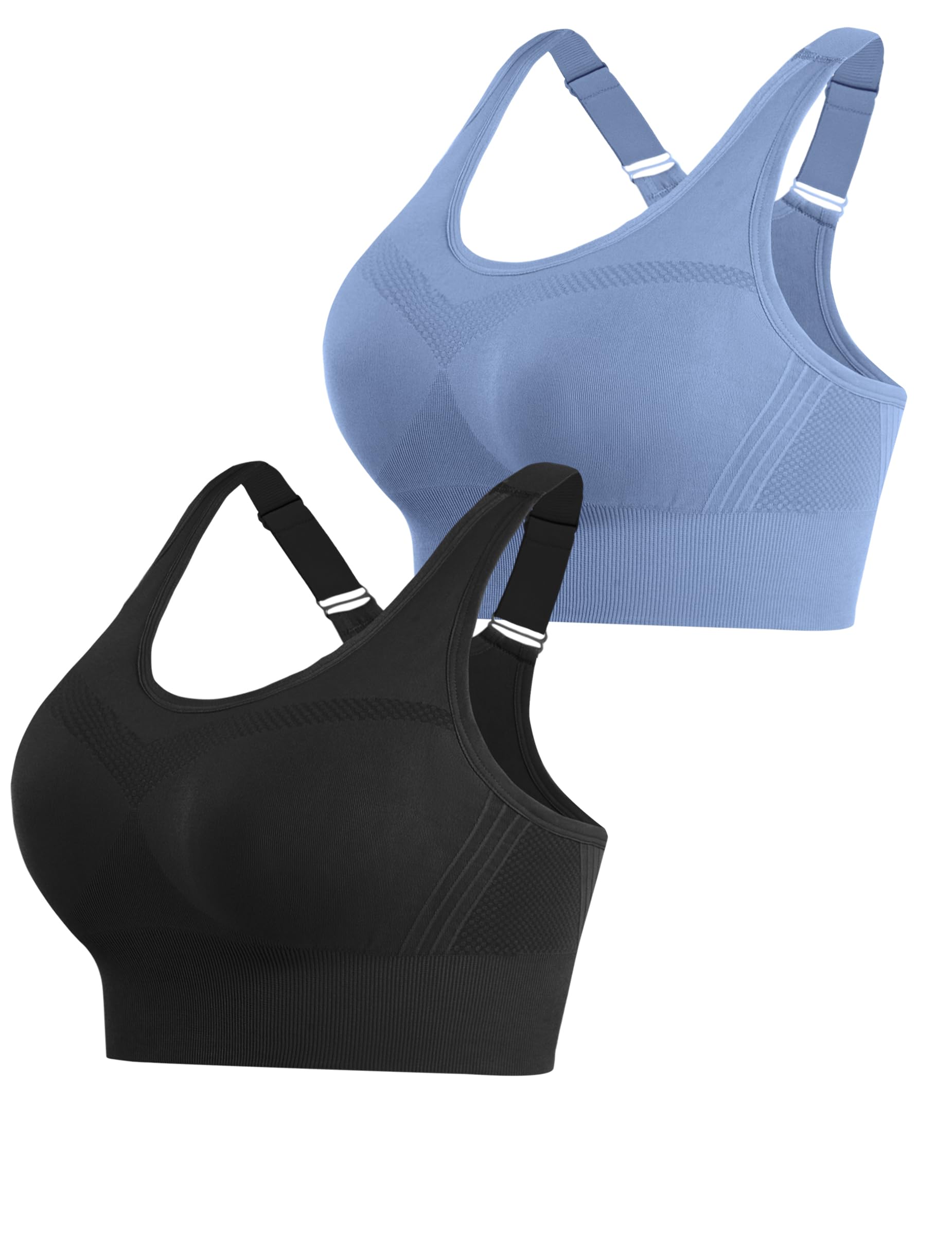 Litherday Sport BH Damen Push Up Sports Bra Starker Halt Sport BH Ohne Buegel mit Abnehmbar Gepolstert für Fitness Jogging Yoga
