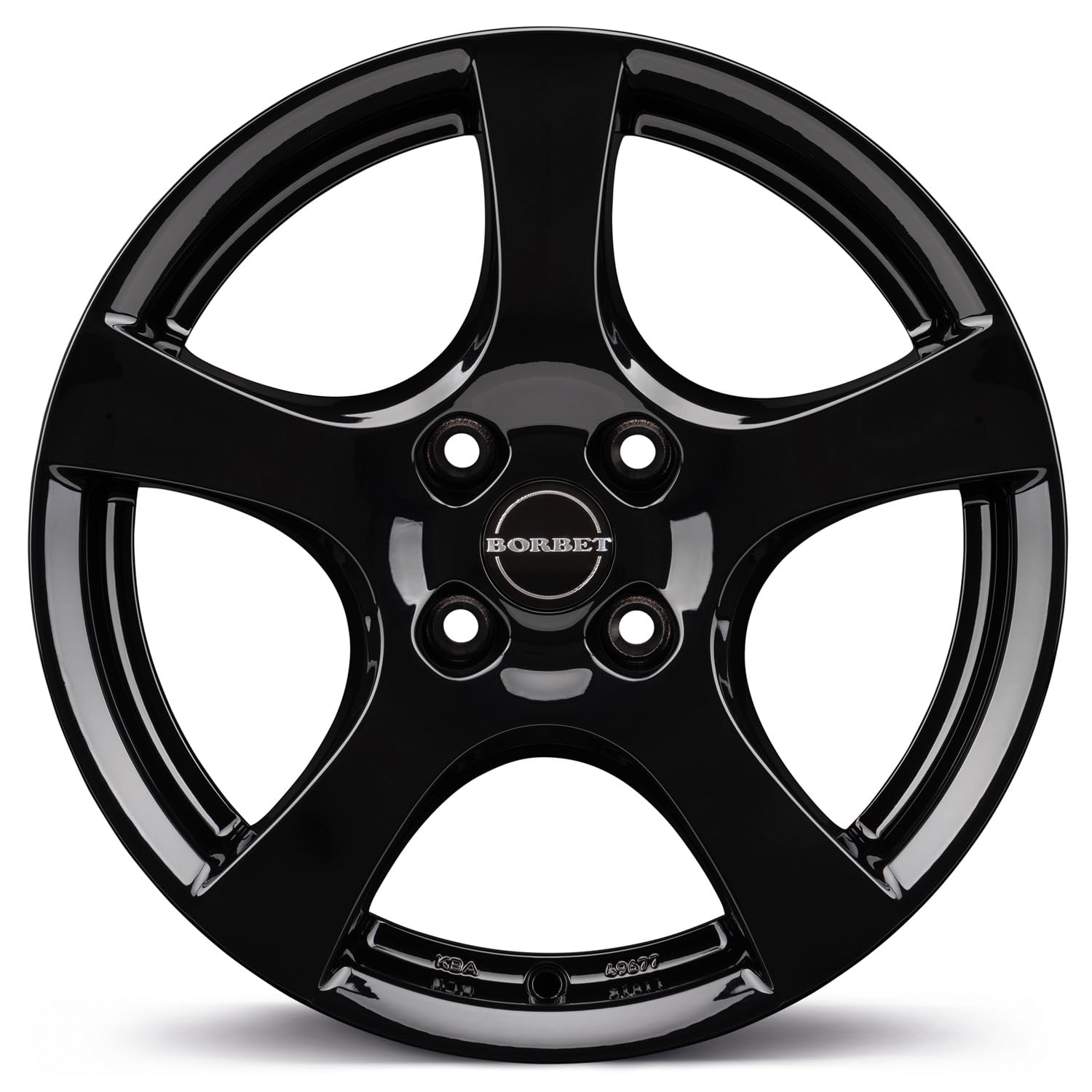 4x Borbet Felgen F 6.0x15 ET35 4x100 black glossy kompatibel mit Kia Picanto Rio Shuma Stonic
