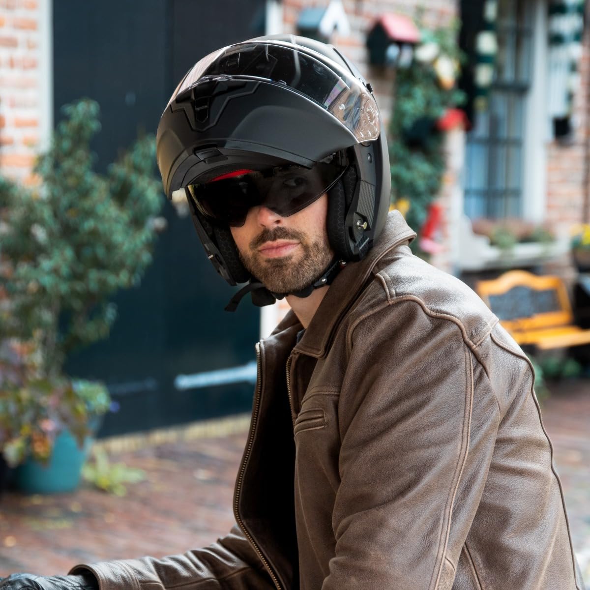 VINZ Pasco Klapphelm mit Sonnenblende & PINLOCK 70 vorbereitet | ECE 22.06 Motorrad Helm für Herren & Damen | Motorradhelm Klappbar Integralhelm | In Gr. XS-XXL