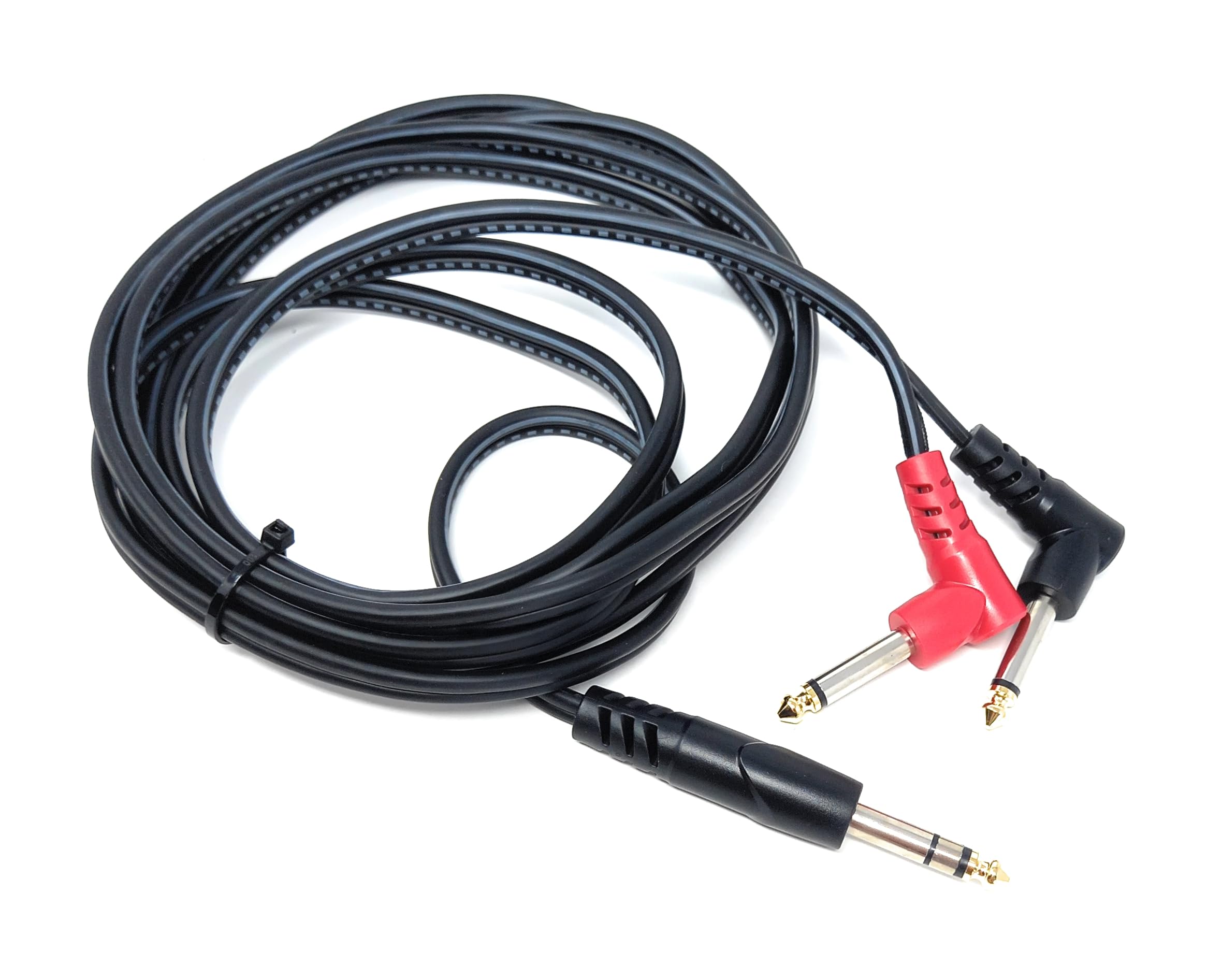 DRUT 3m 6.35mm 1/4" Stereo Jack to 2 x Mono Jacks Audio Cable Lead for Music Instruments Mixer, AMP, Guitar 10ft - Image 2