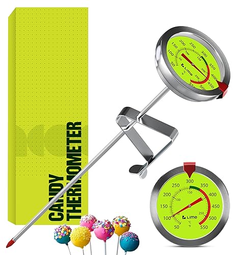 Miniatura 14 de Termómetro de caramelo con clip para olla, termómetro de aceite para freír y hacer velas, color amarillo Clásico - Amarillo,Clásico (paquete de
