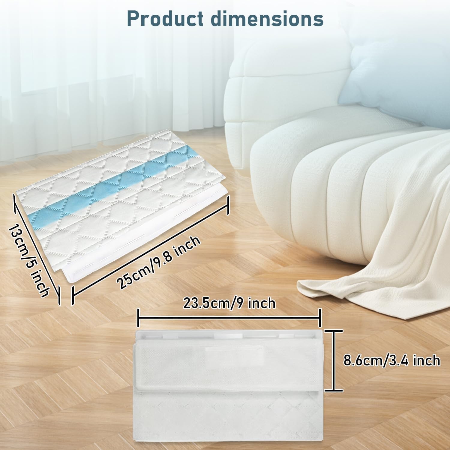 Replacement Mop Pads, Disposable Hard Floor Pad Refills, Compatible with Shark VACMOP Pro VM252 VM251 VM250 VM200 VC205 QM250 VM190 VM200P12 VMP30 for use on All Sealed Floors (20-PCS)