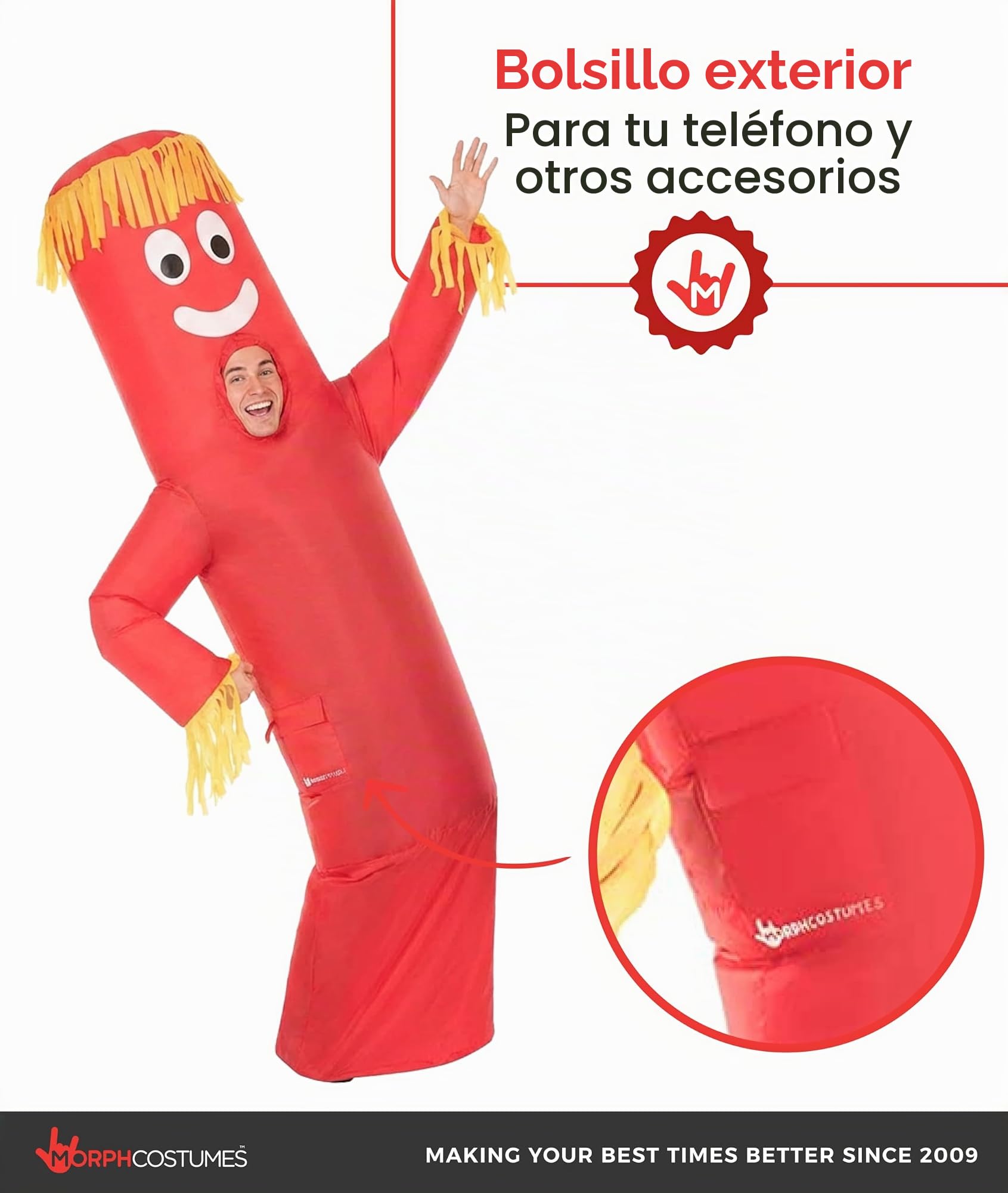 Morph Trajes inflables gran selección Slenderman, muerte, bebé, zorro cazador, megazord para adultos