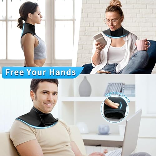 Miniatura 5 de Paquete de hielo para el cuello, bolsas de hielo de gel reutilizables para lesiones cervicales, alivio del dolor, terapia flexible de compresión