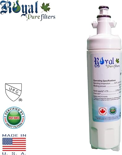 Miniatura 4 de RPF-LT700P Filtro de agua de repuesto para LG LT700-P, 46-9690, ADQ36006102, ADQ36006101, EFF-6032A, PH21410 de Royal Pure Filters (paquete de 3)