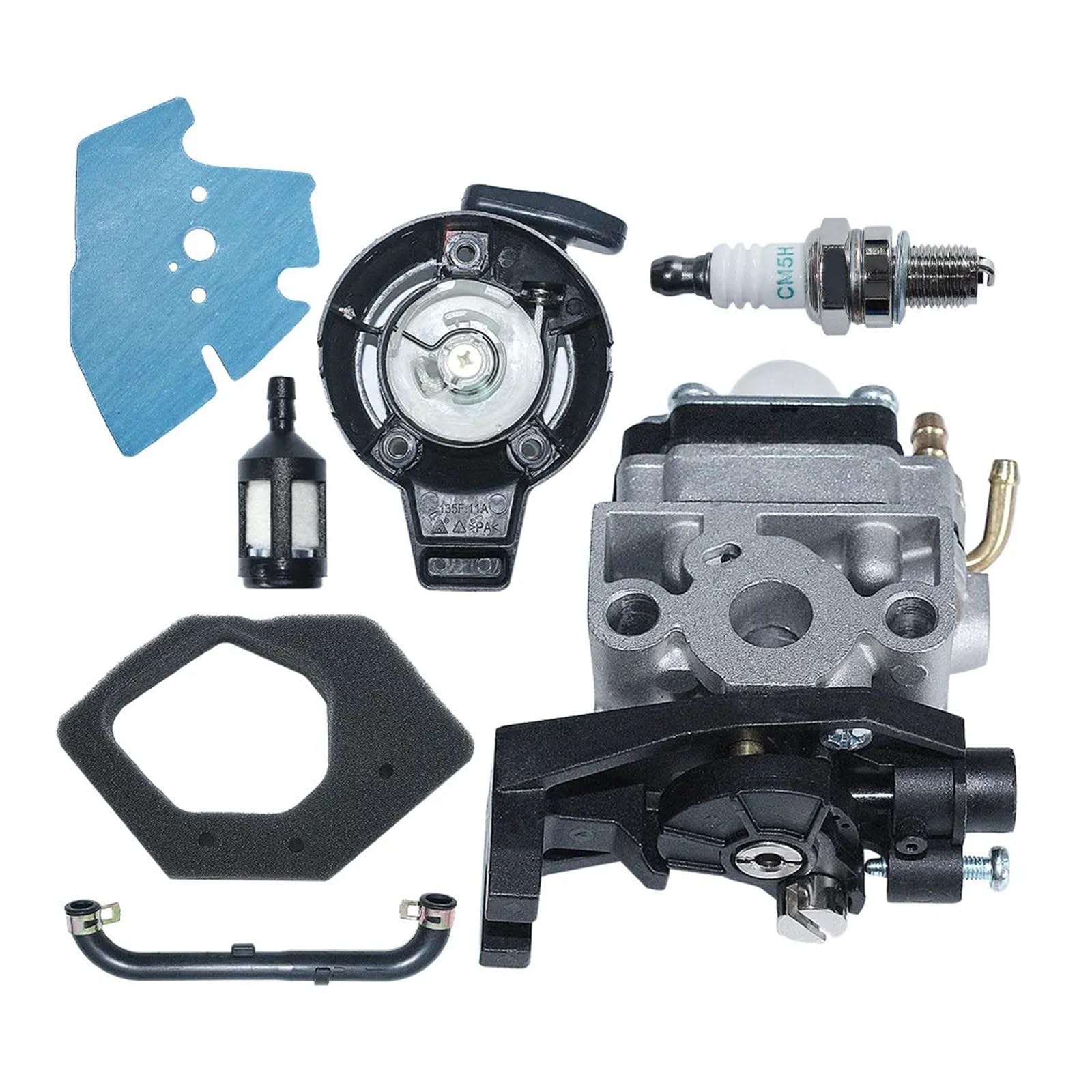 Kit de Juntas for carburador, Arranque de Retroceso, Filtro de Combustible, Manguera de Aceite, Compatible con Motor de cortacésped GX25 GX 25 de 4 Tiempos, pequeño.