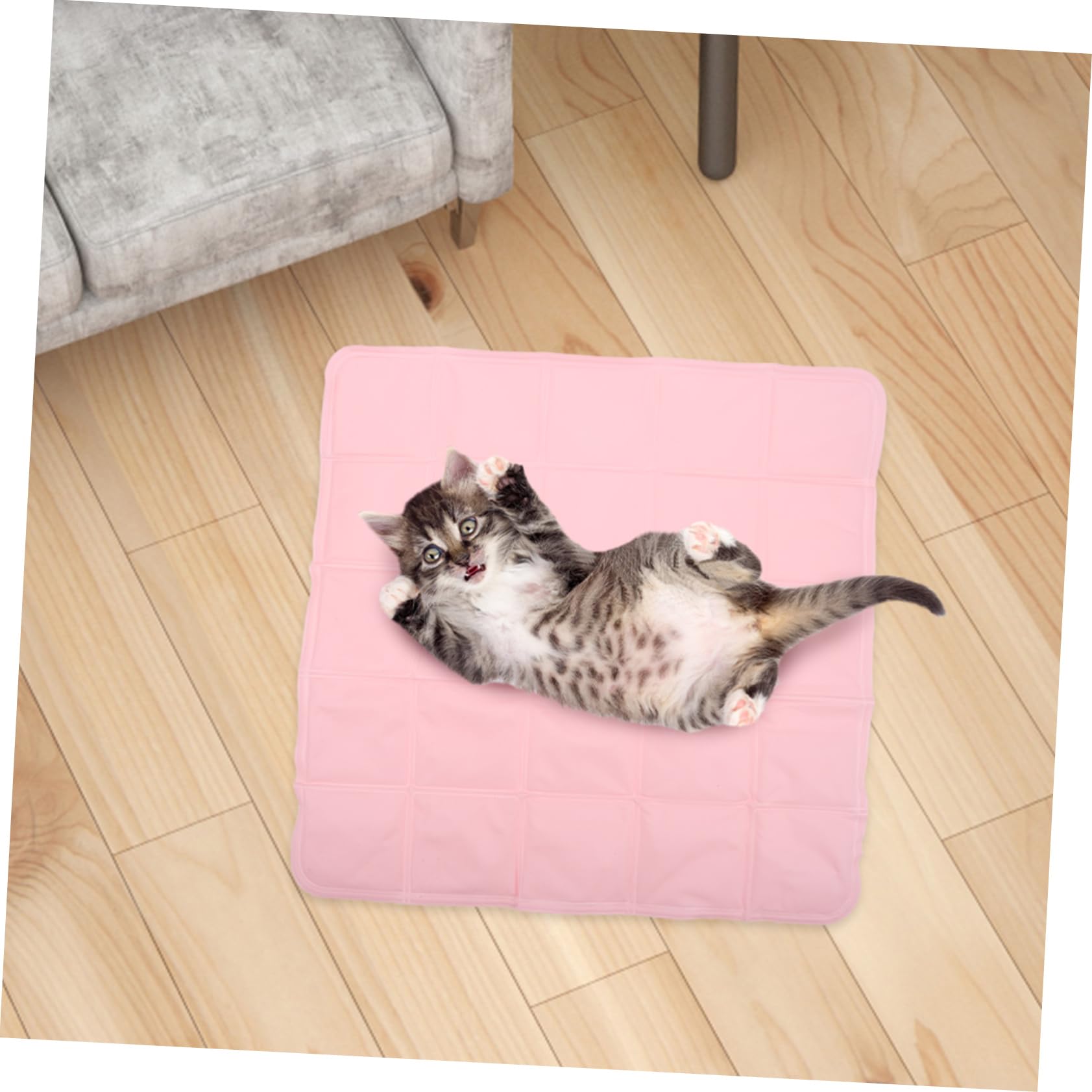 ibasenice Tapis De Glace pour Animaux De Compagnie Coussin De Refroidissement De Chien Tapis De Refroidissement pour Chenil pour Chien De ssement Portable Rose PVC