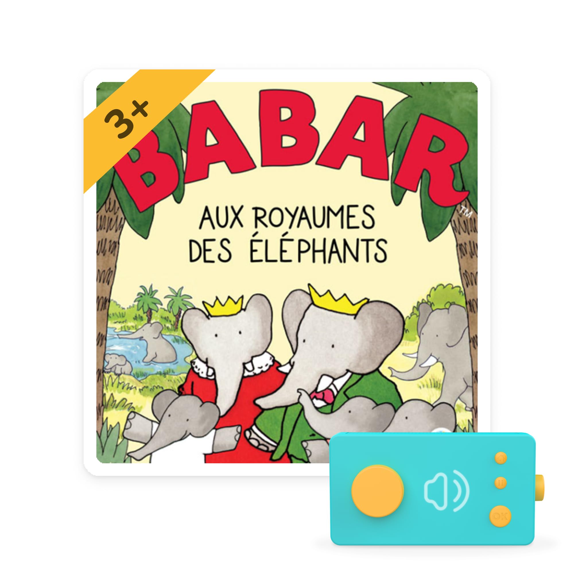 Lunii - Babar aux royaumes des éléphants - Livre Audio interactif en français - durée 1h27 - dès 3 Ans à écouter sur Ma Fabrique à Histoires ou FLAM
