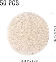 Vista 6 de 50 almohadillas faciales de lufa, exfoliantes, removedor de maquillaje, reutilizables, suaves, para el cuidado de la piel facial, almohadillas